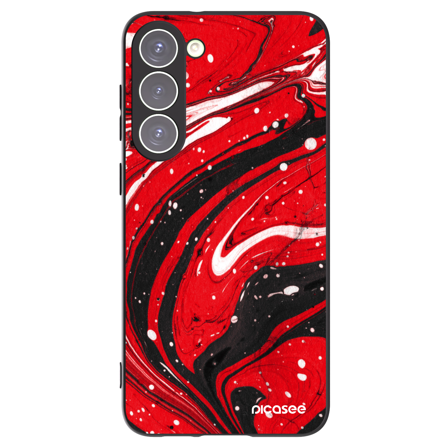 Picasee silikonový černý obal pro Samsung Galaxy S23+ 5G - Red black