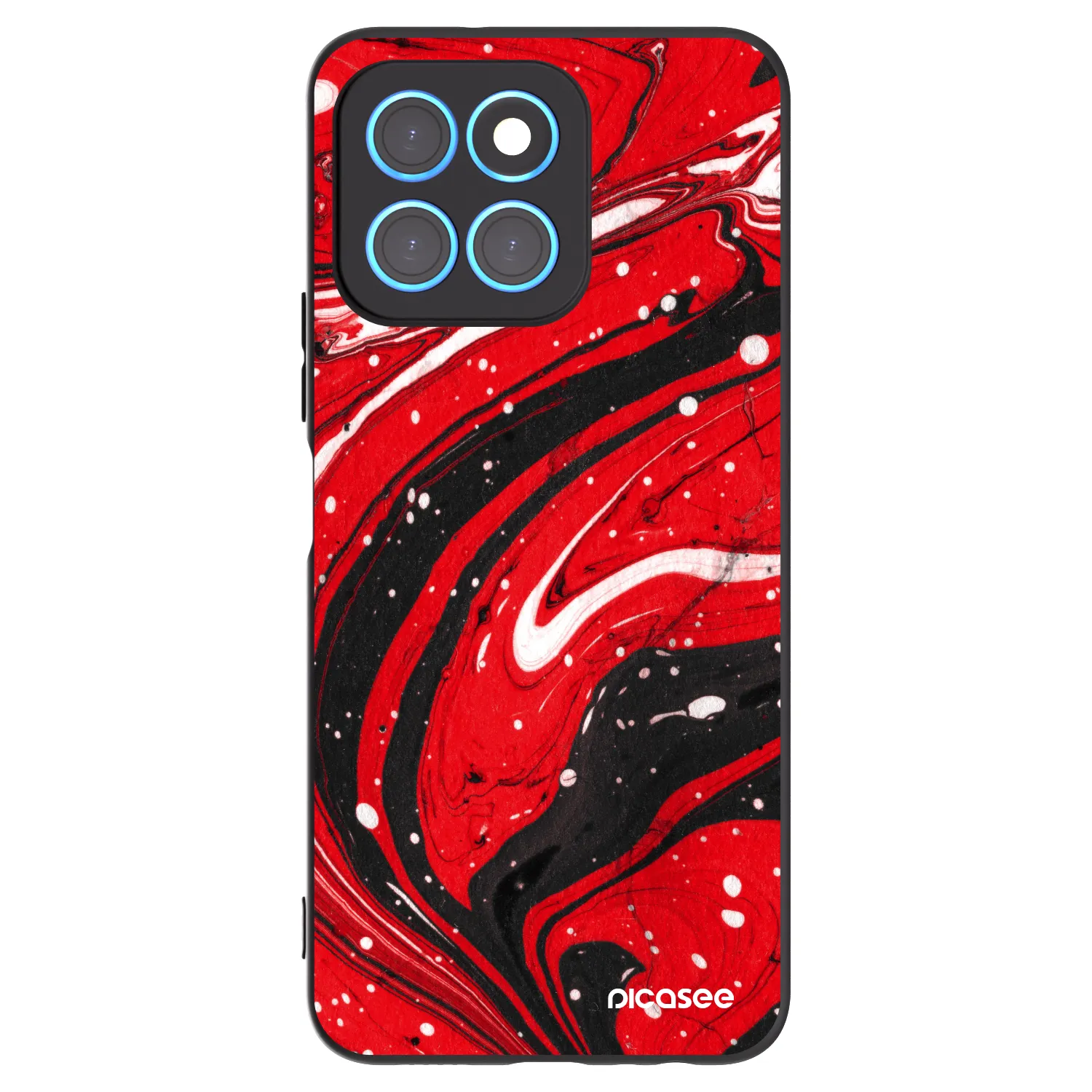 Picasee silikonový černý obal pro Honor X8 5G - Red black