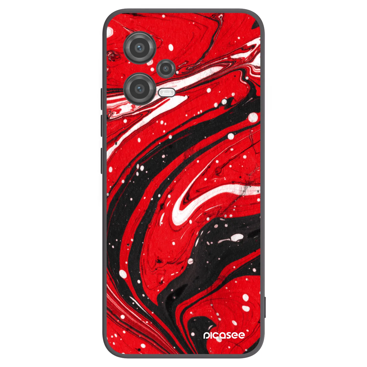 Picasee silikonový černý obal pro Xiaomi Poco X5 - Red black