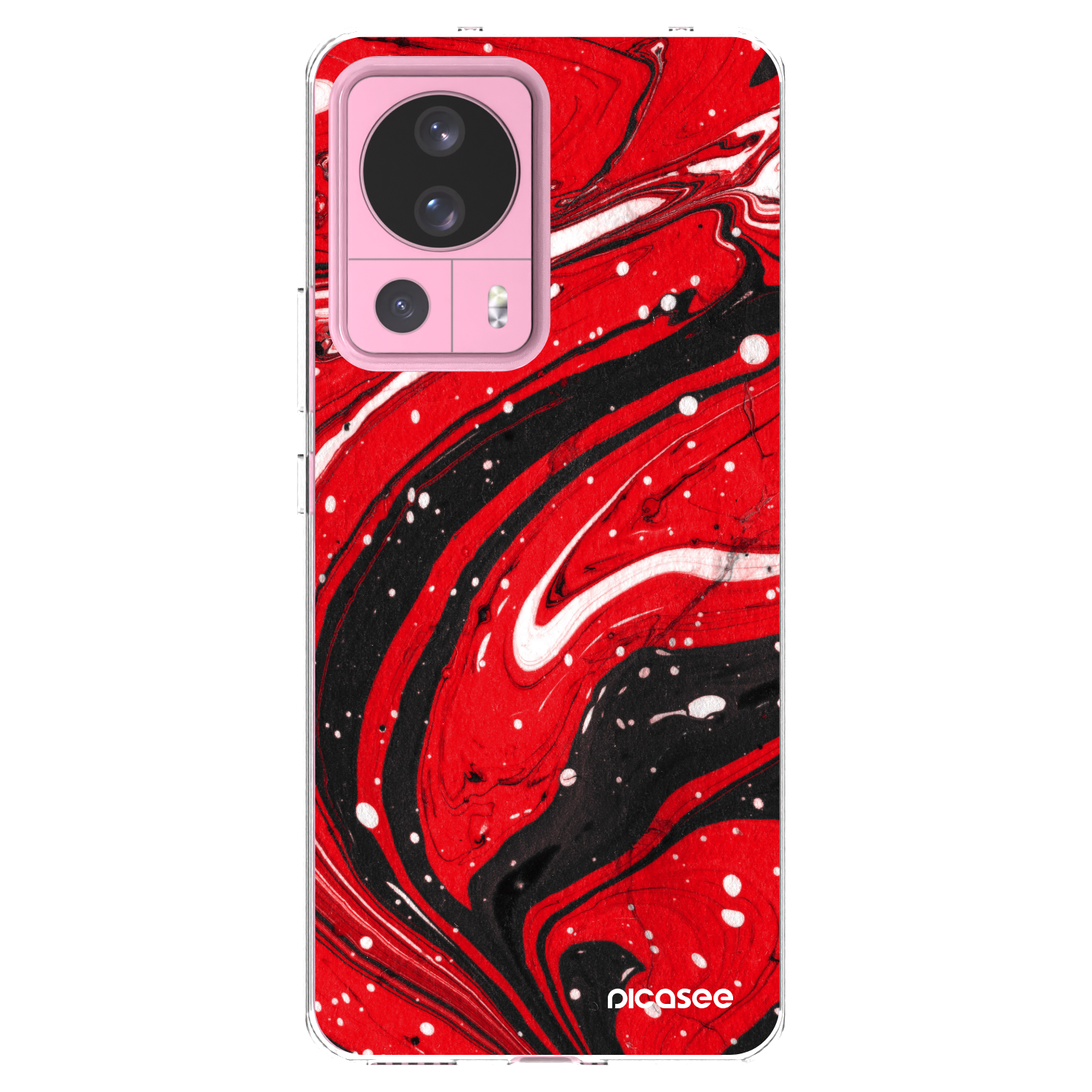 Picasee silikonový průhledný obal pro Xiaomi 13 Lite - Red black