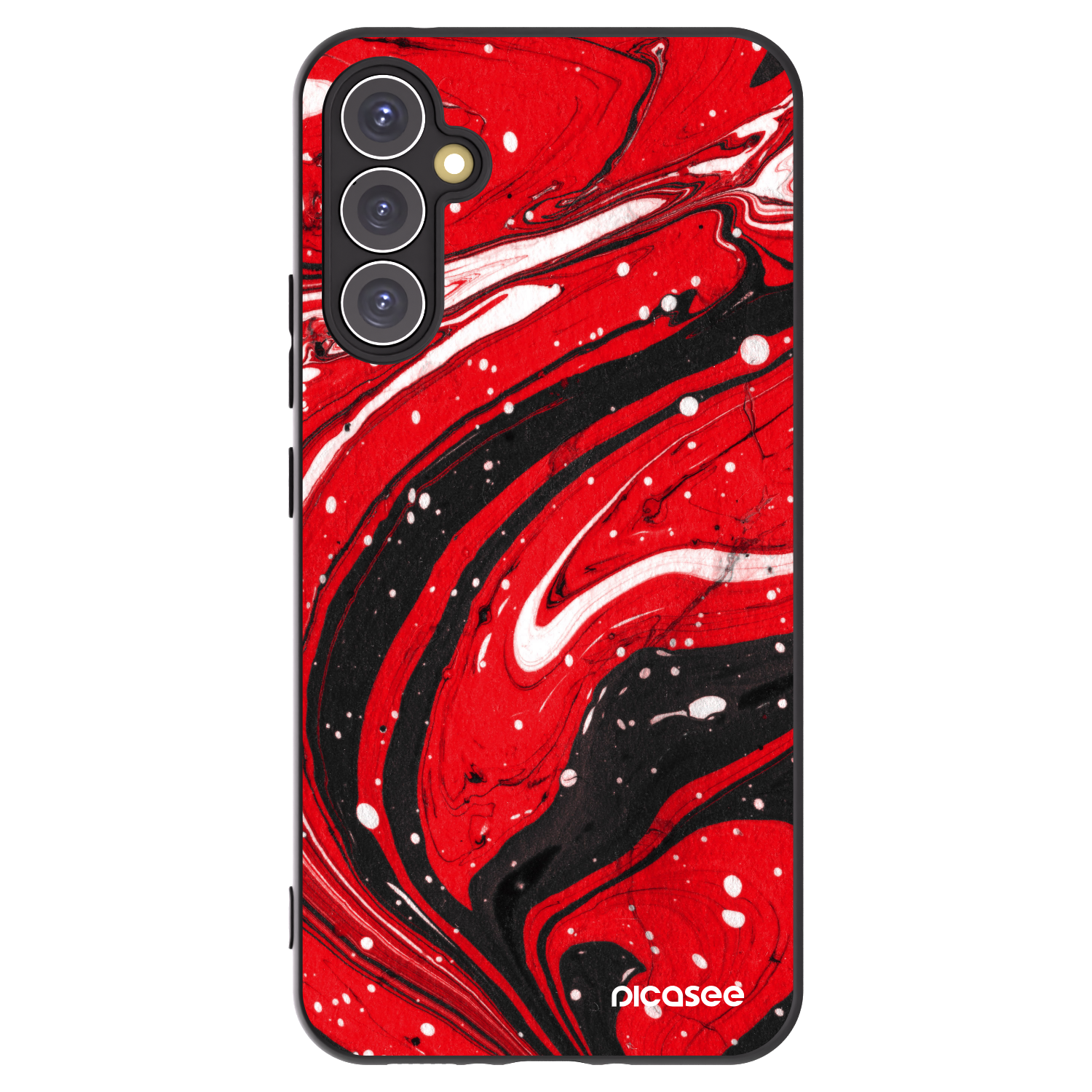 Picasee silikonový černý obal pro Samsung Galaxy A34 5G A346B - Red black