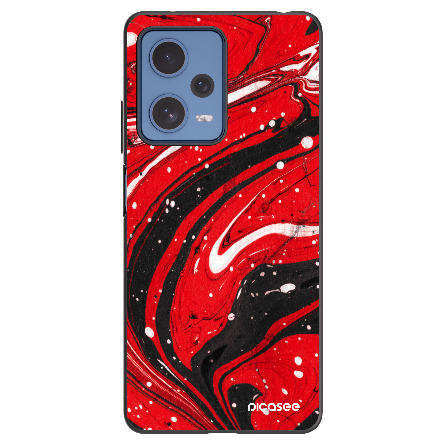 Picasee silikonový černý obal pro Xiaomi Redmi Note 12 Pro 5G - Red black