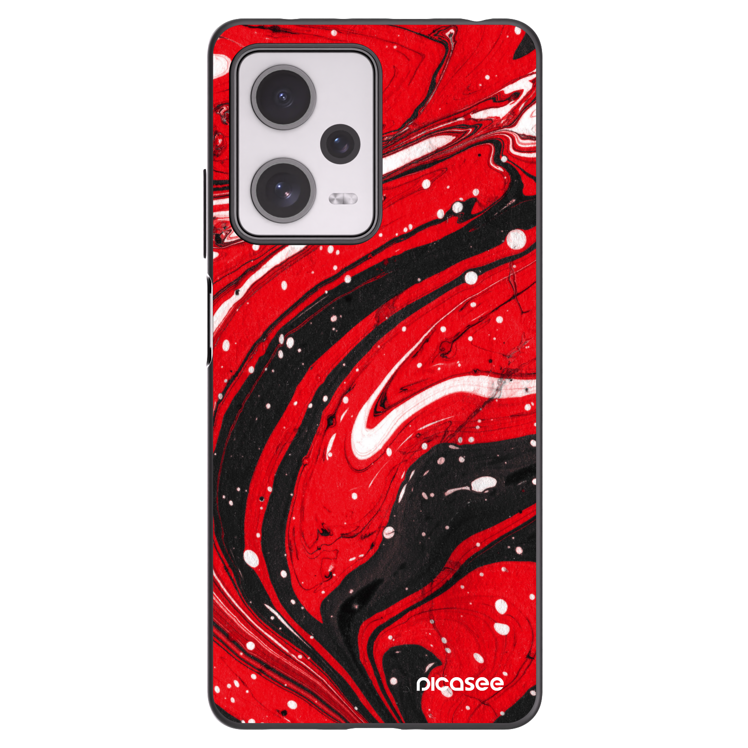 Picasee silikonový černý obal pro Xiaomi Redmi Note 12 Pro+ 5G - Red black