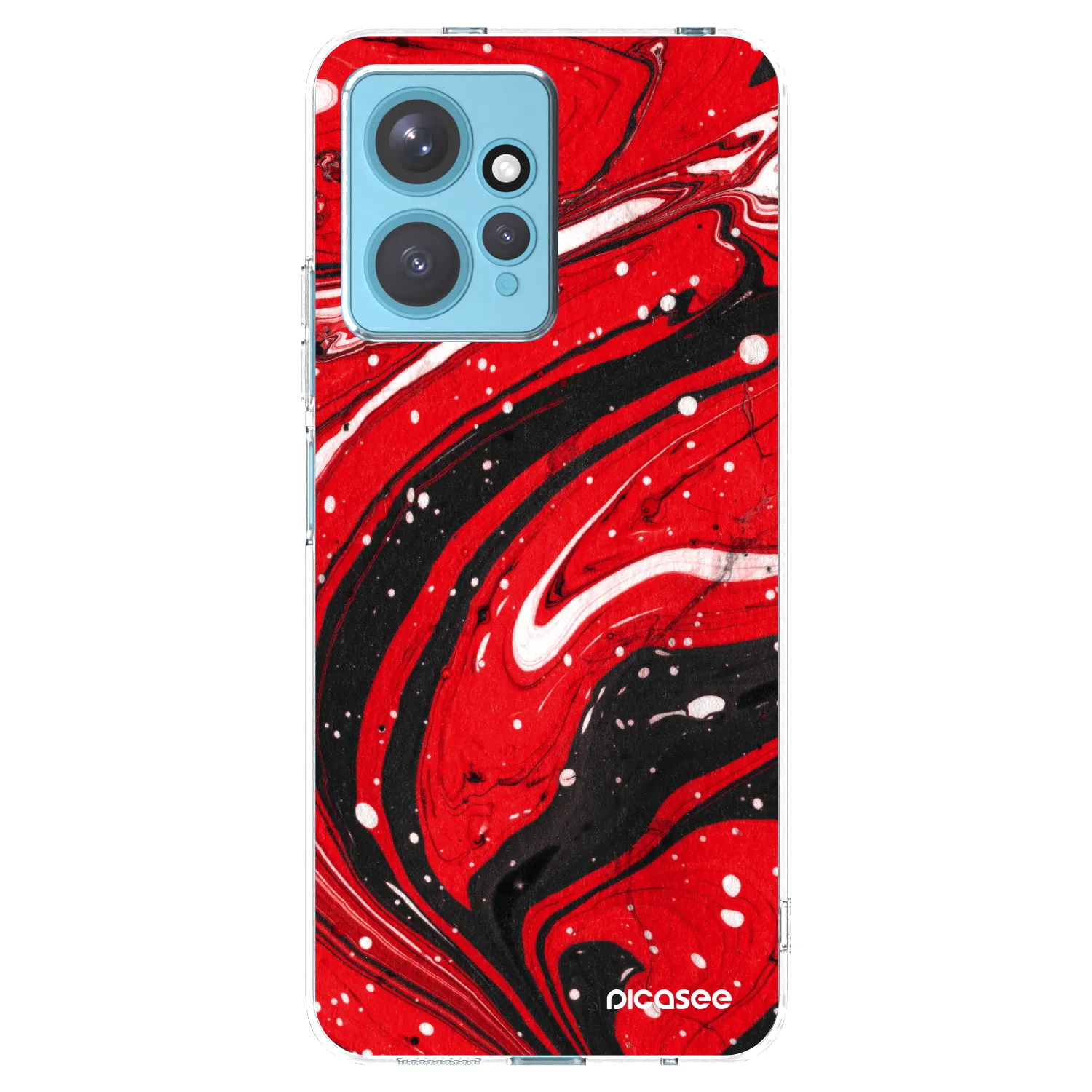 Picasee silikonový průhledný obal pro Xiaomi Redmi Note 12 4G - Red black