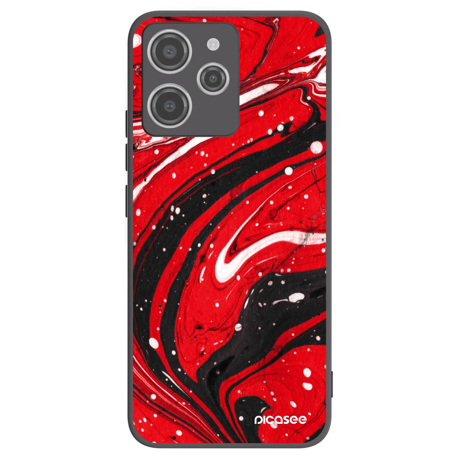 Picasee silikonový černý obal pro Xiaomi Redmi 12 4G - Red black