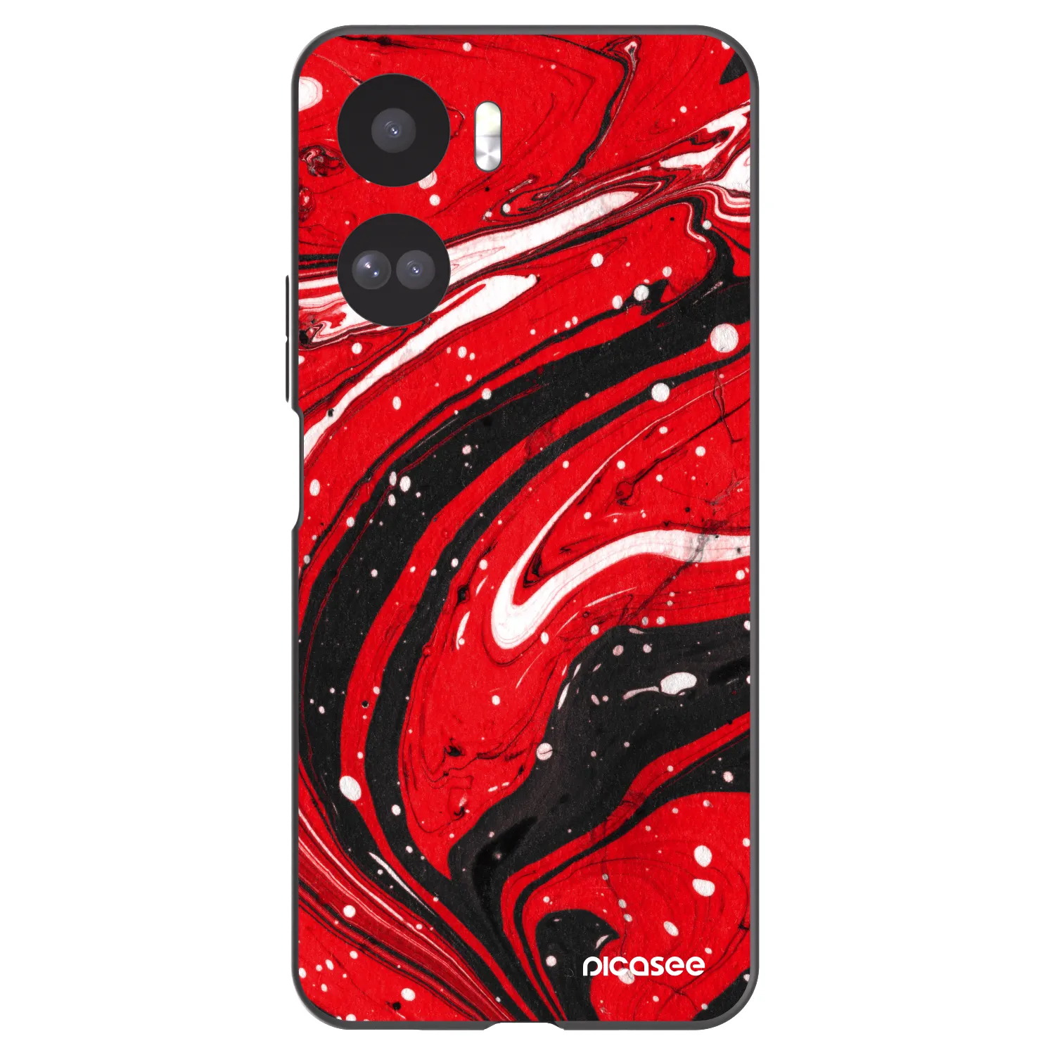 Picasee silikonový černý obal pro Honor 90 Lite 5G - Red black