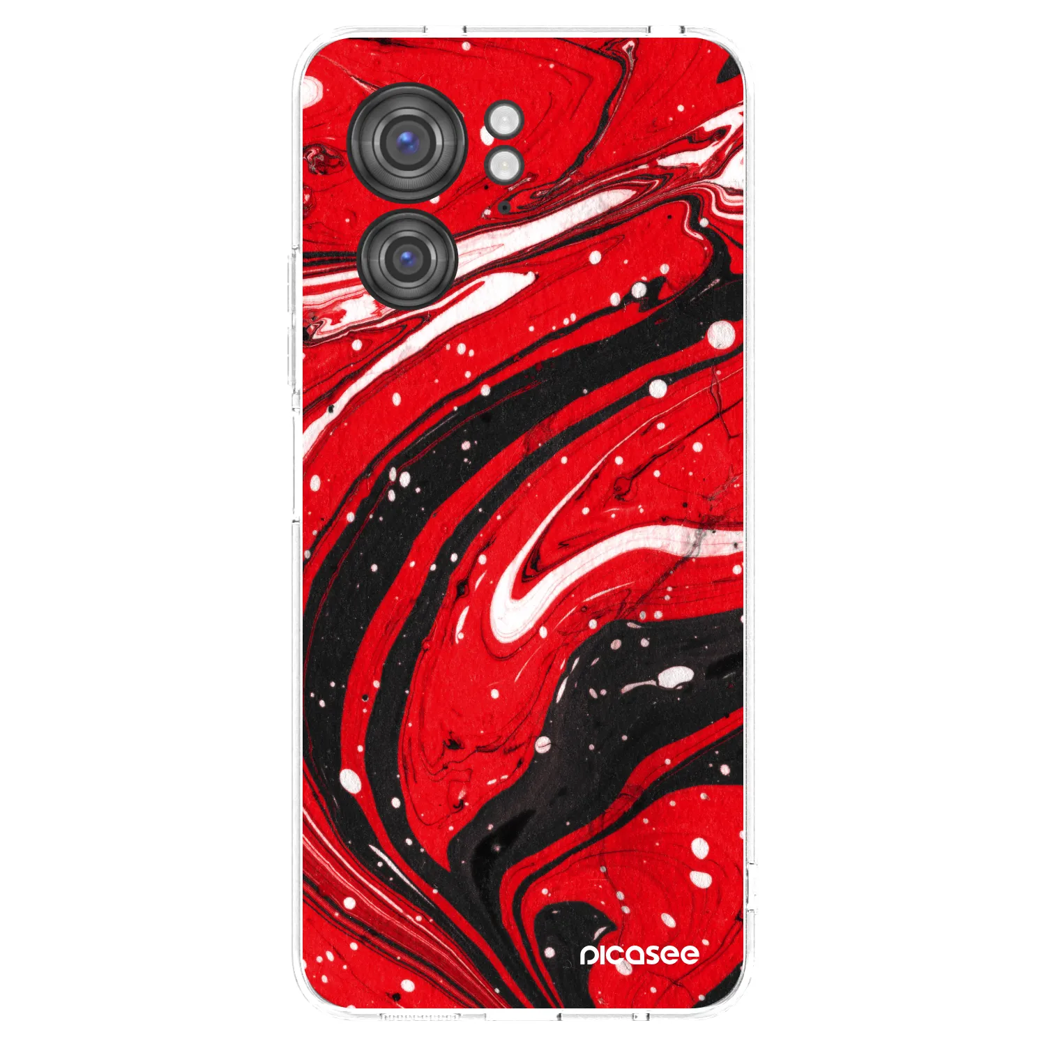 Picasee silikonový průhledný obal pro Motorola Edge 40 - Red black