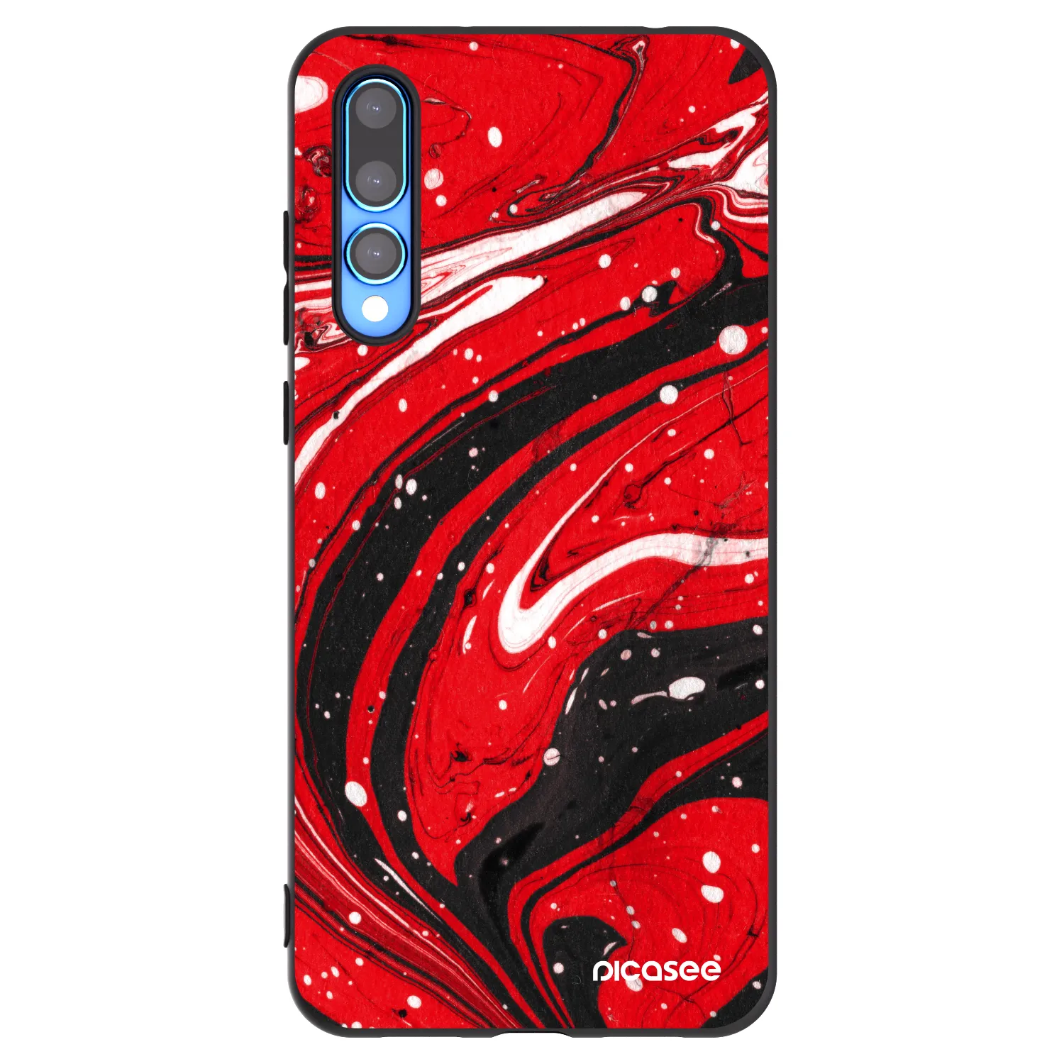 Picasee silikonový černý obal pro Huawei P20 Pro - Red black