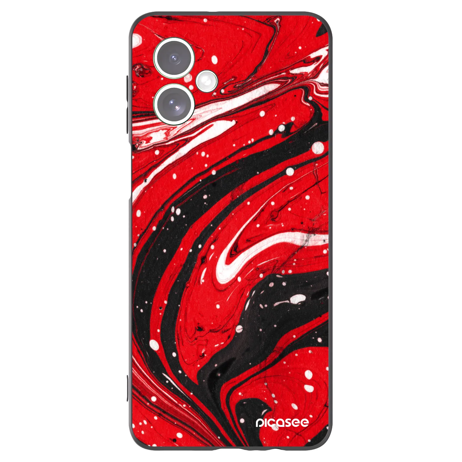Picasee silikonový černý obal pro Motorola Moto G54 5G - Red black