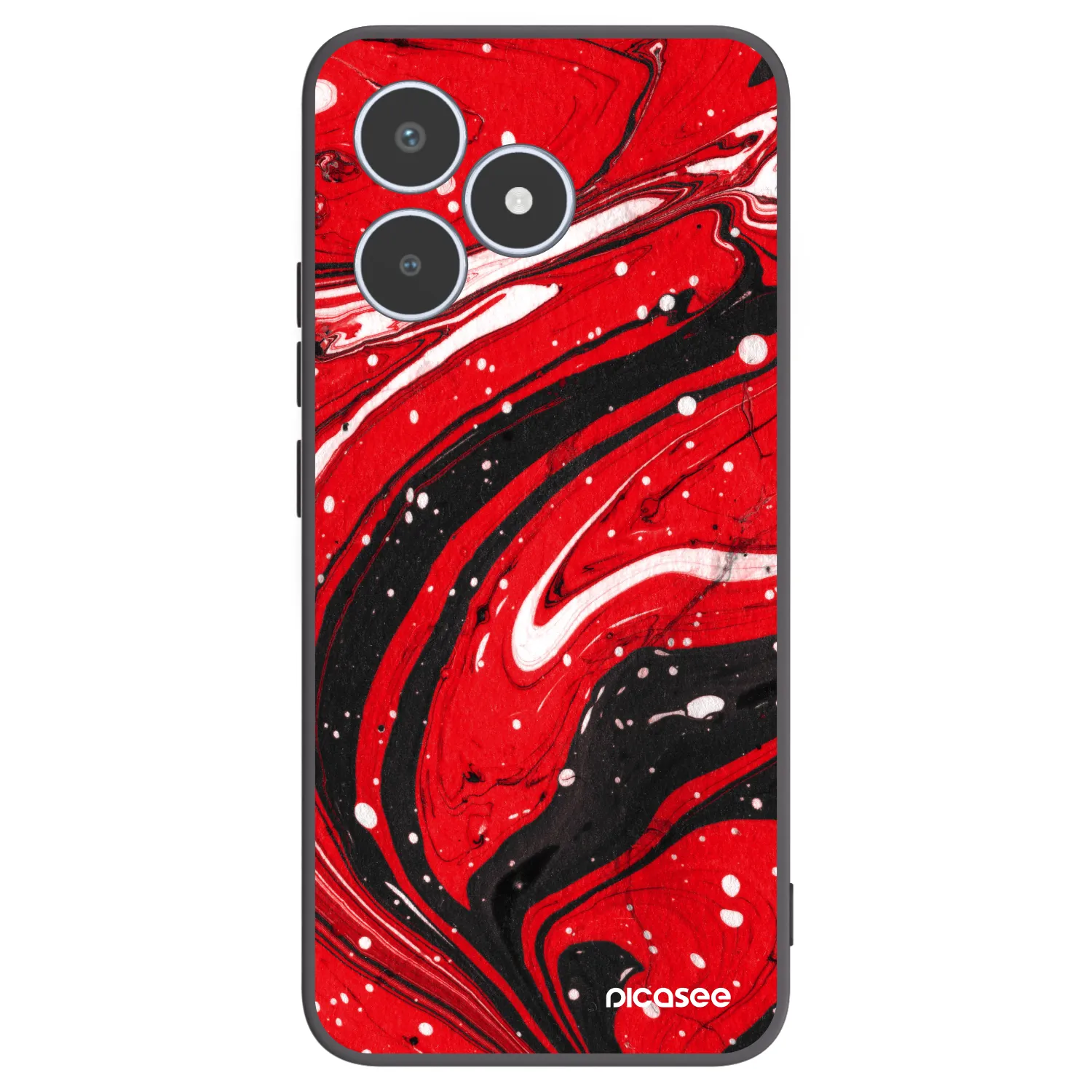 Picasee silikonový černý obal pro Realme C53 - Red black