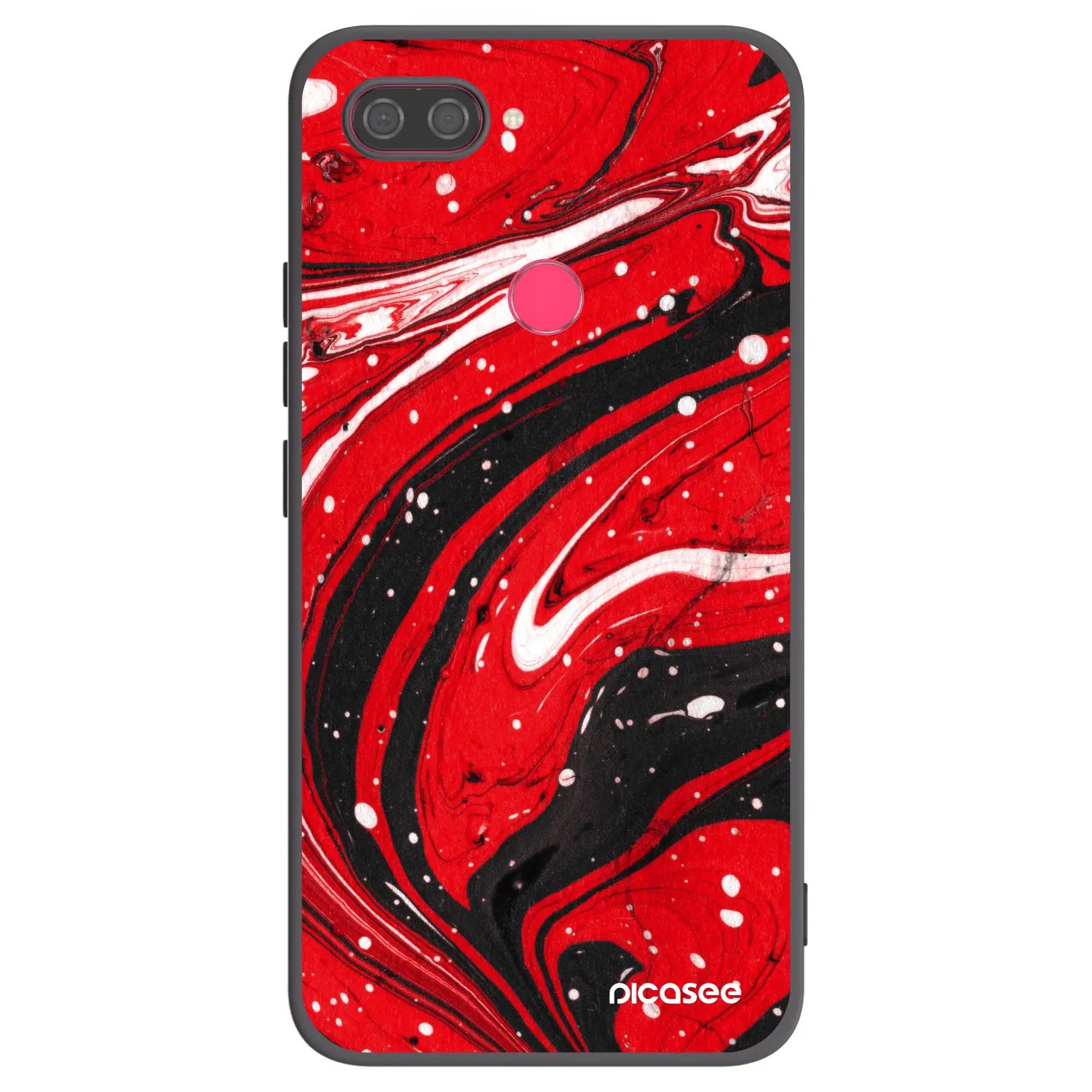 Picasee silikonový černý obal pro Xiaomi Mi 8 Lite - Red black