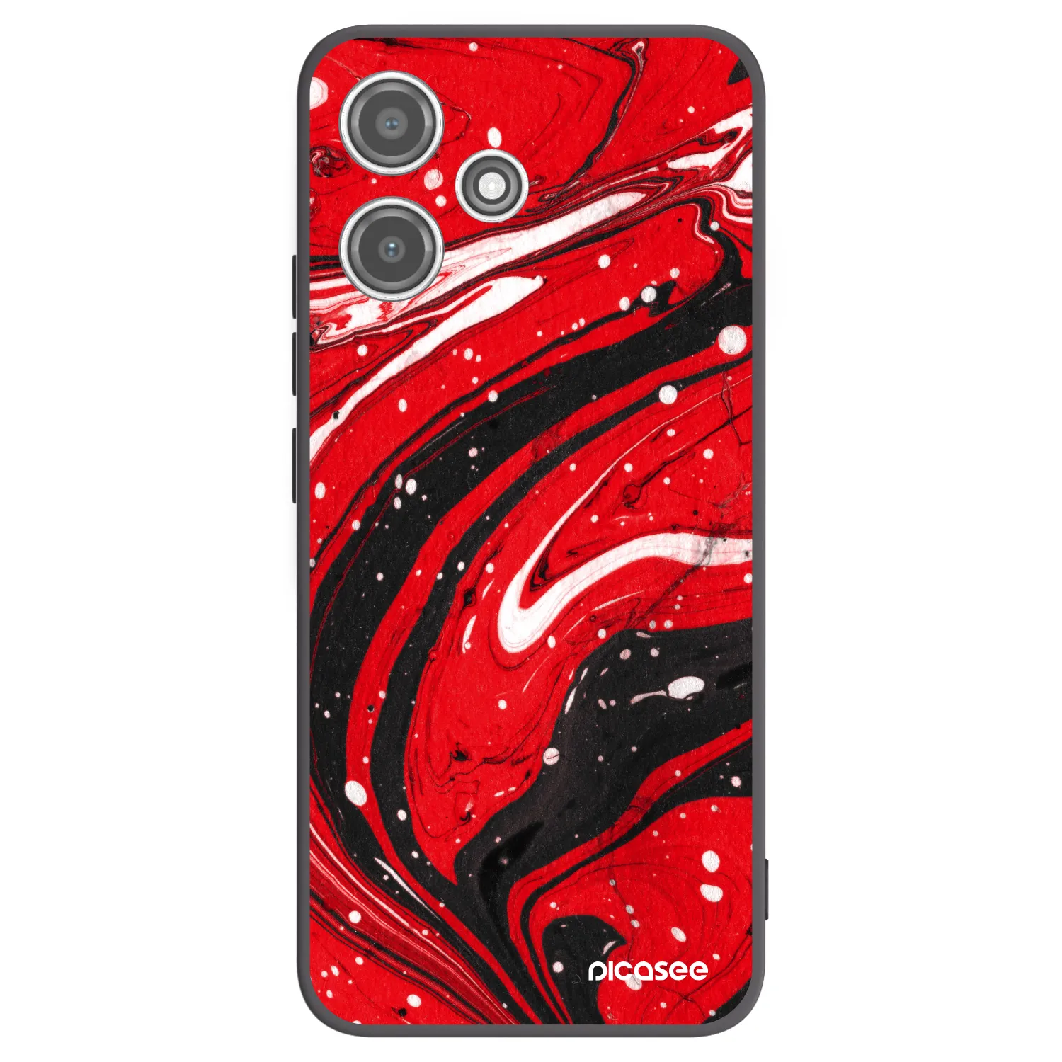 Picasee silikonový černý obal pro Xiaomi Redmi 12 5G - Red black