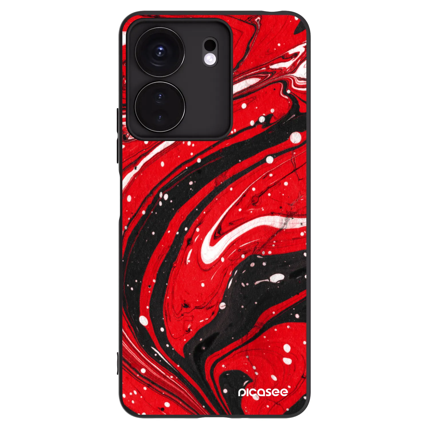 Picasee silikonový černý obal pro Xiaomi Redmi 13C 4G - Red black