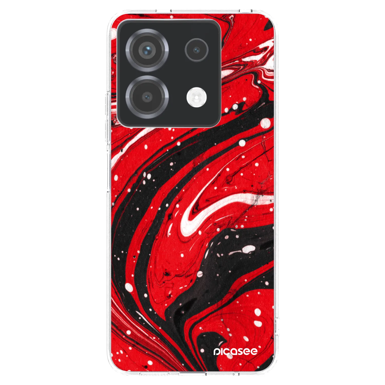 Picasee silikonový průhledný obal pro Xiaomi Poco X6 - Red black