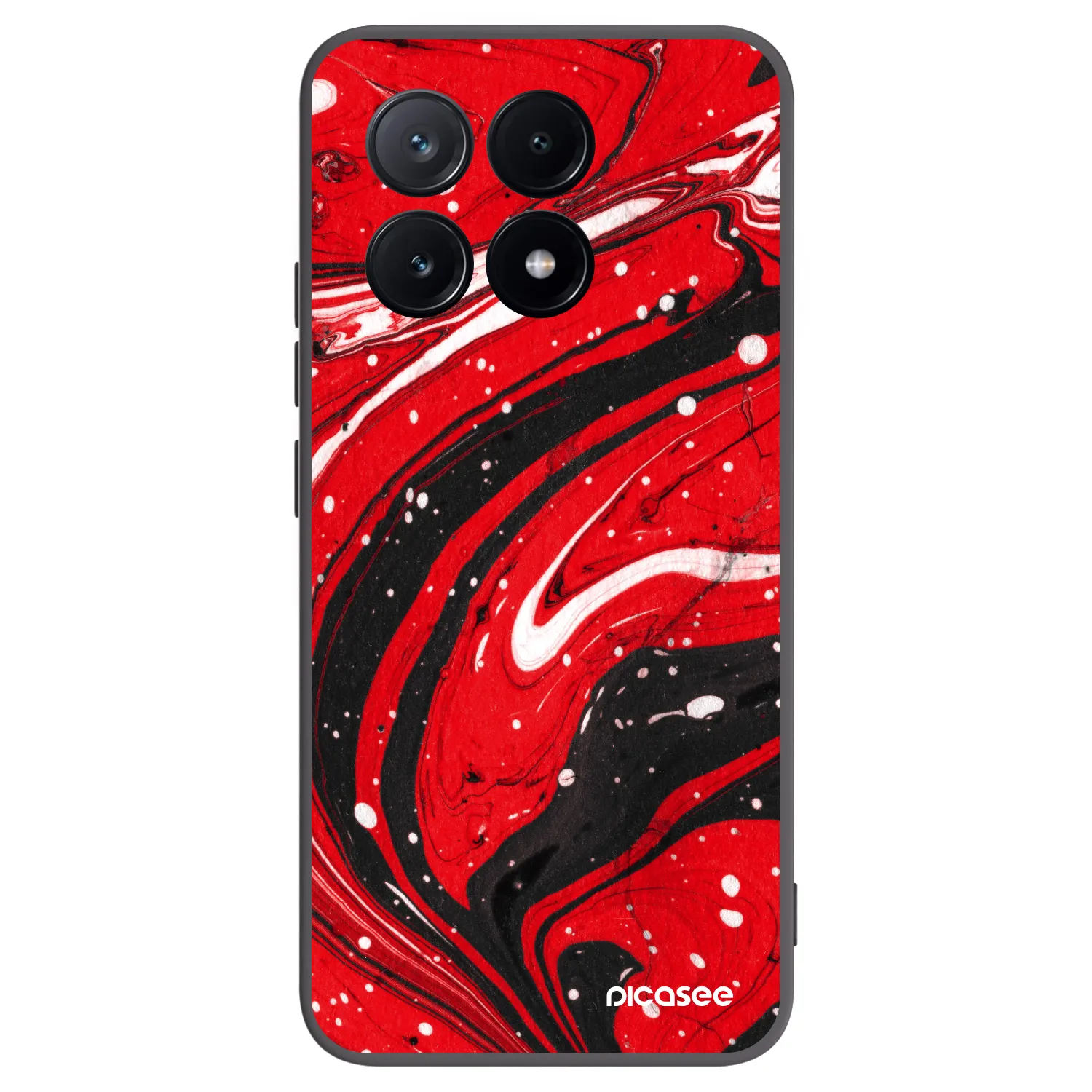 Picasee silikonový černý obal pro Xiaomi Poco X6 Pro - Red black