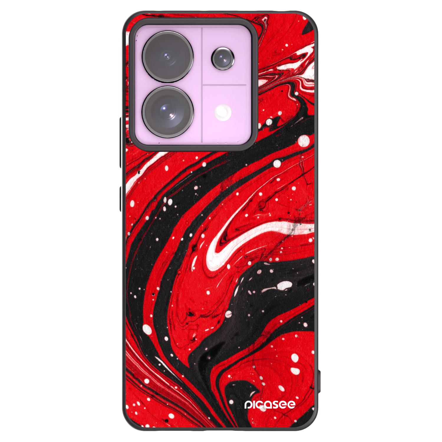Picasee silikonový černý obal pro Xiaomi Redmi Note 13 Pro 5G - Red black
