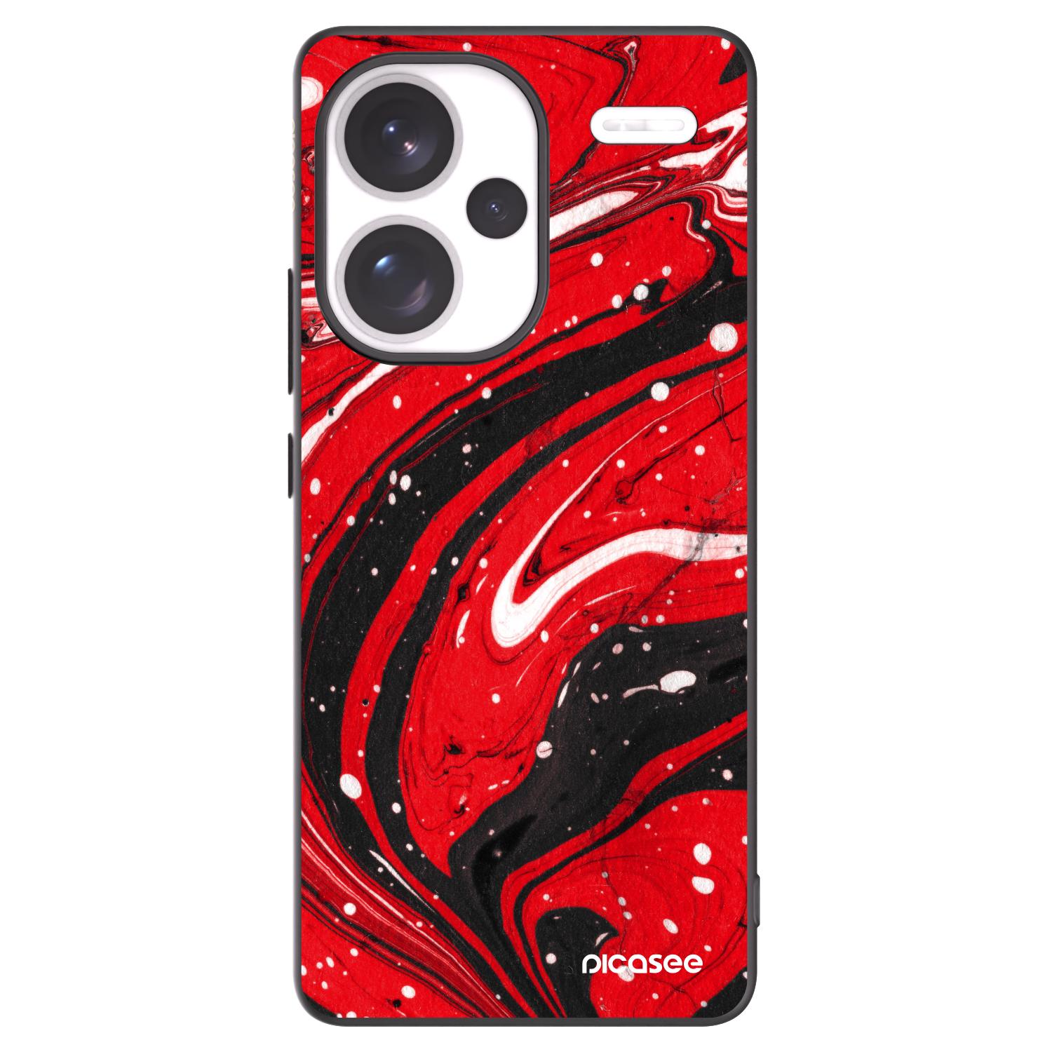 Picasee silikonový černý obal pro Xiaomi Redmi Note 13 Pro+ 5G - Red black
