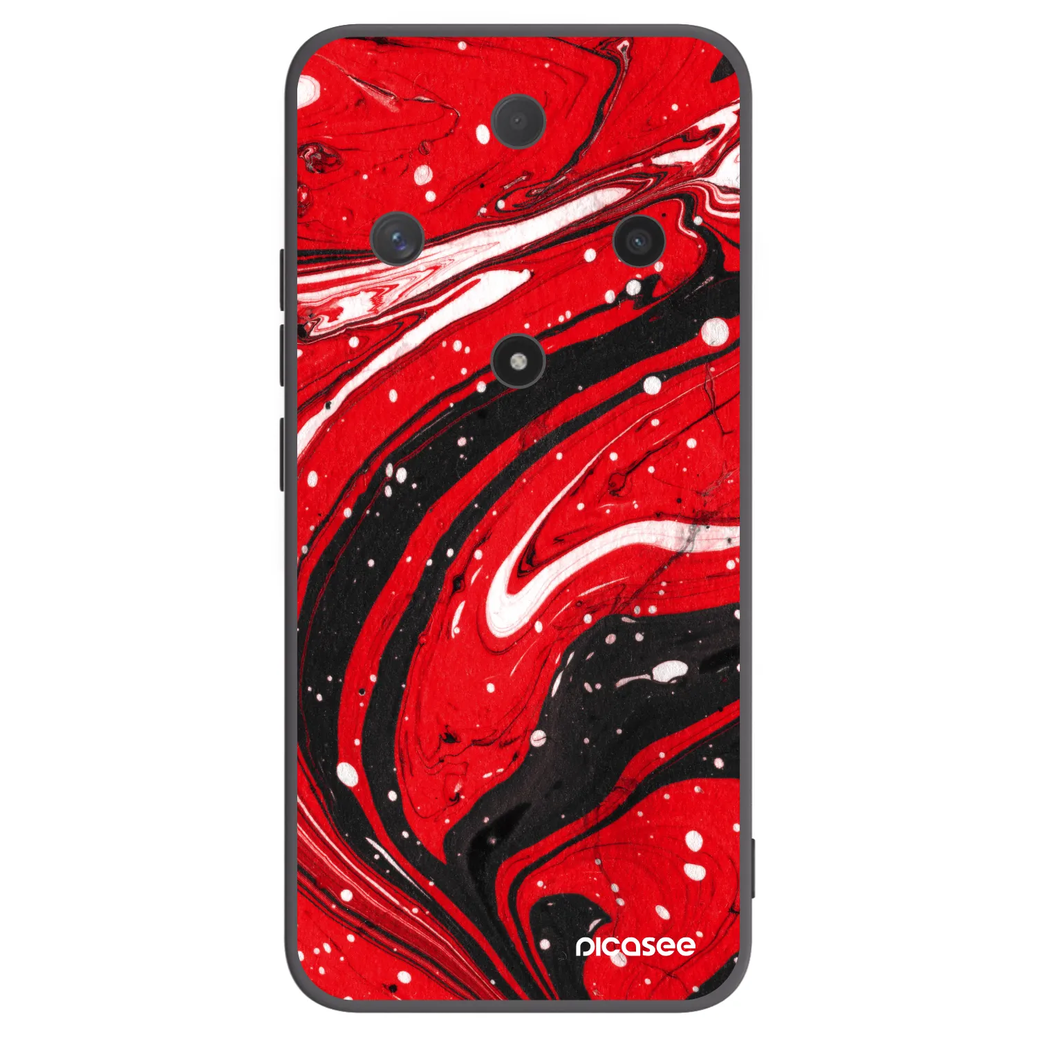 Picasee silikonový černý obal pro Honor Magic6 Lite 5G - Red black