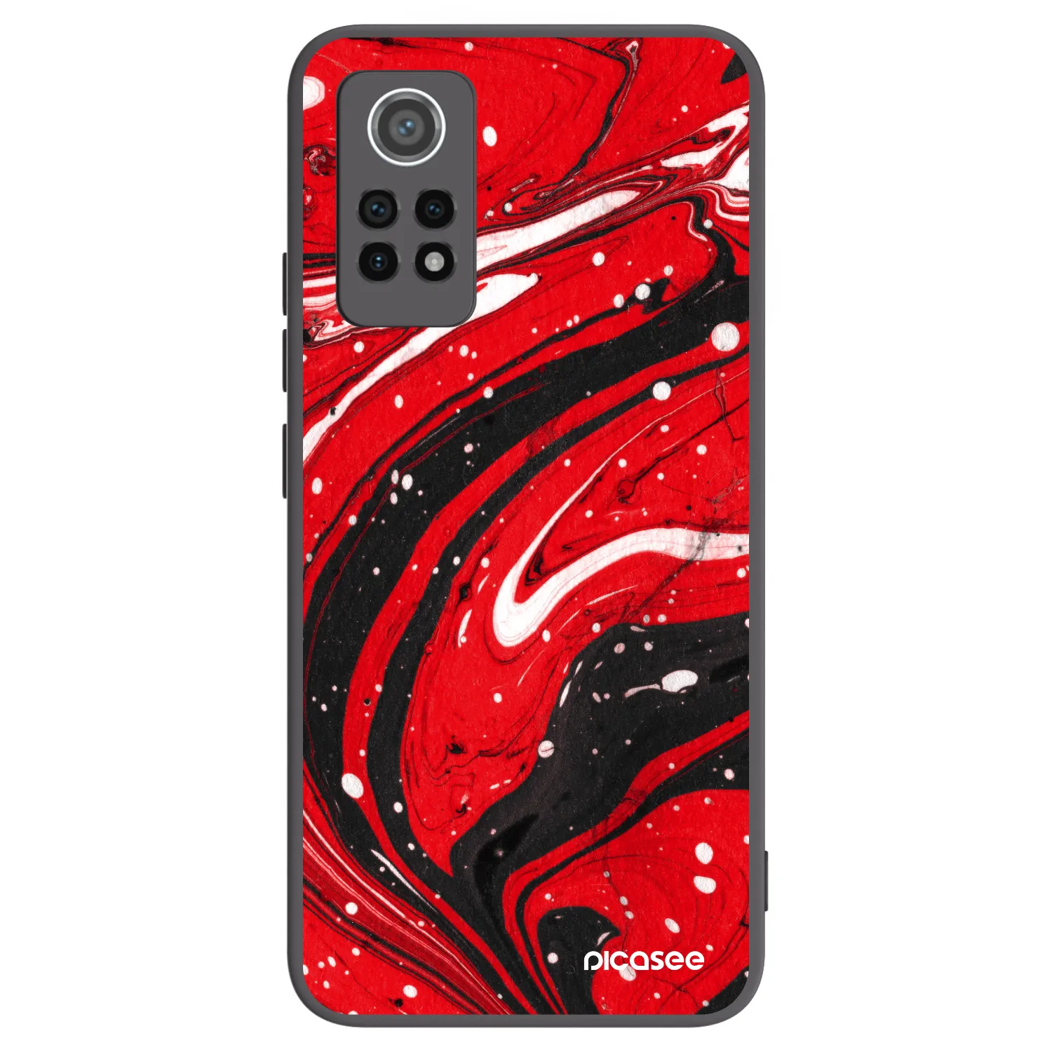 Picasee silikonový černý obal pro Xiaomi Redmi Note 12 Pro 4G - Red black