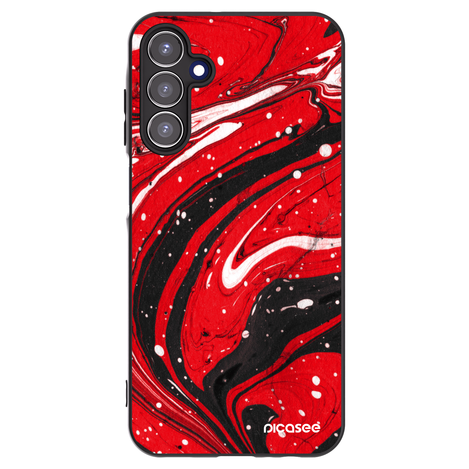 Picasee silikonový černý obal pro Samsung Galaxy A15 A155F 4G - Red black