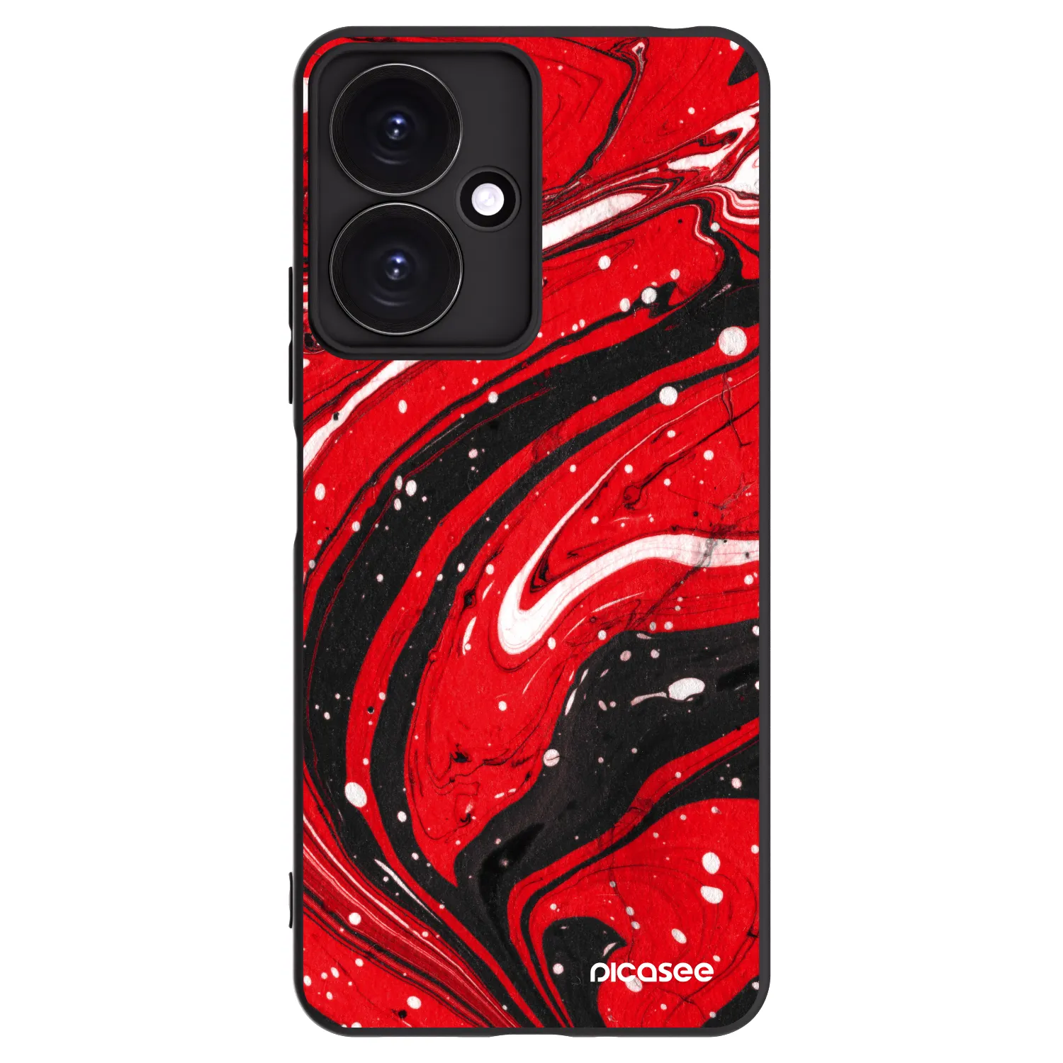Picasee silikonový černý obal pro Xiaomi Redmi 13C 5G - Red black