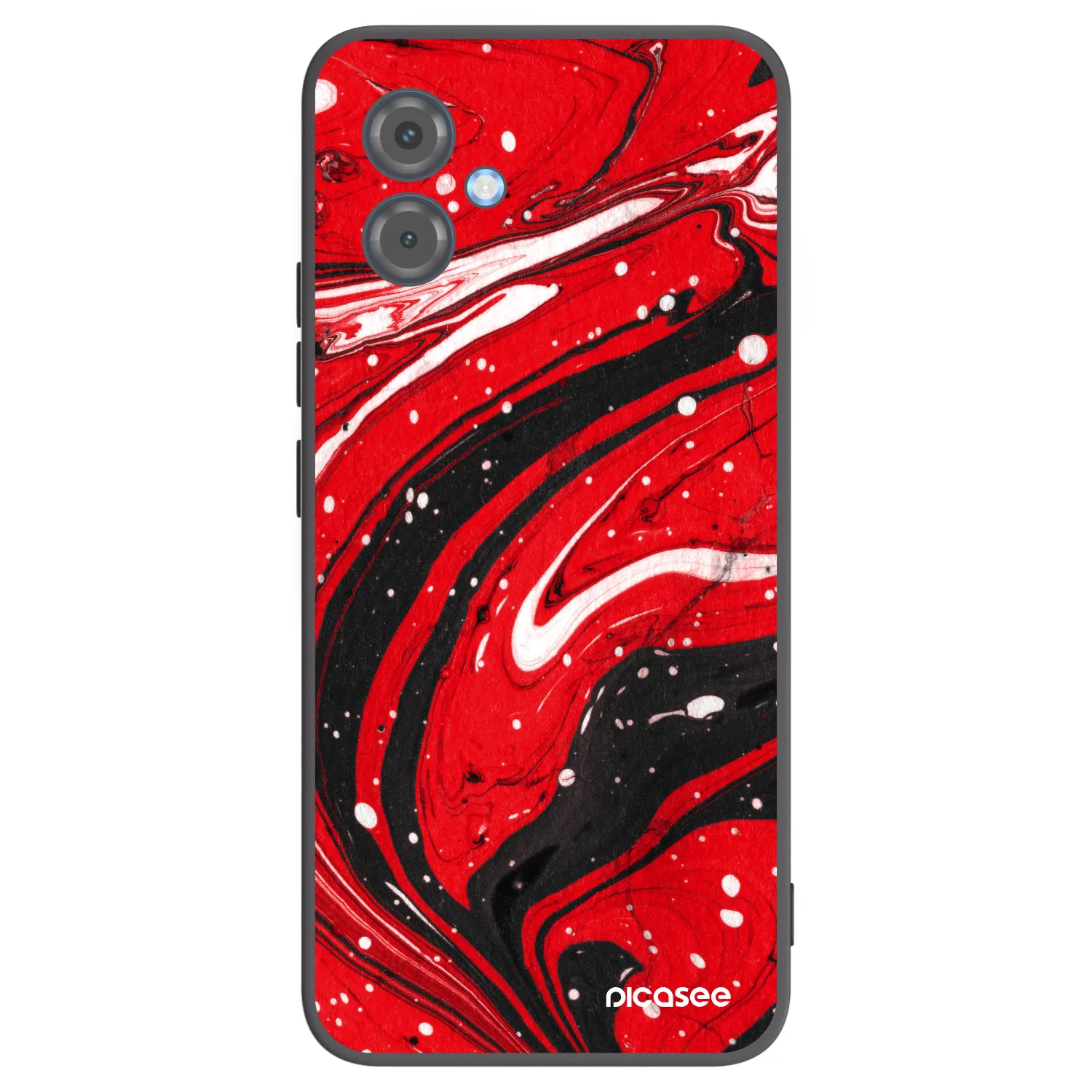 Picasee silikonový černý obal pro Motorola Moto G14 - Red black