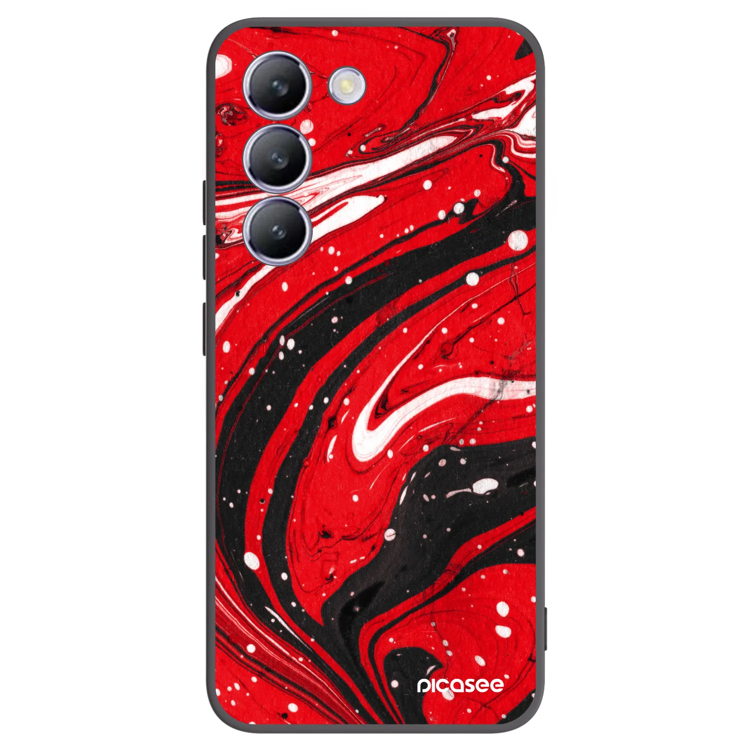 Picasee silikonový černý obal pro Vivo V40 SE 5G - Red black