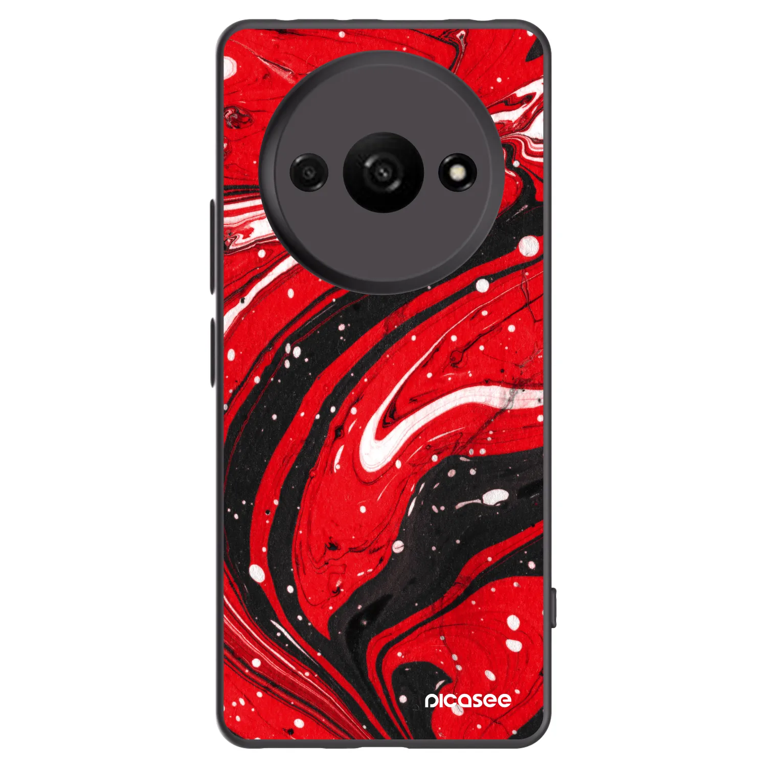 Picasee silikonový černý obal pro Xiaomi Redmi A3 - Red black
