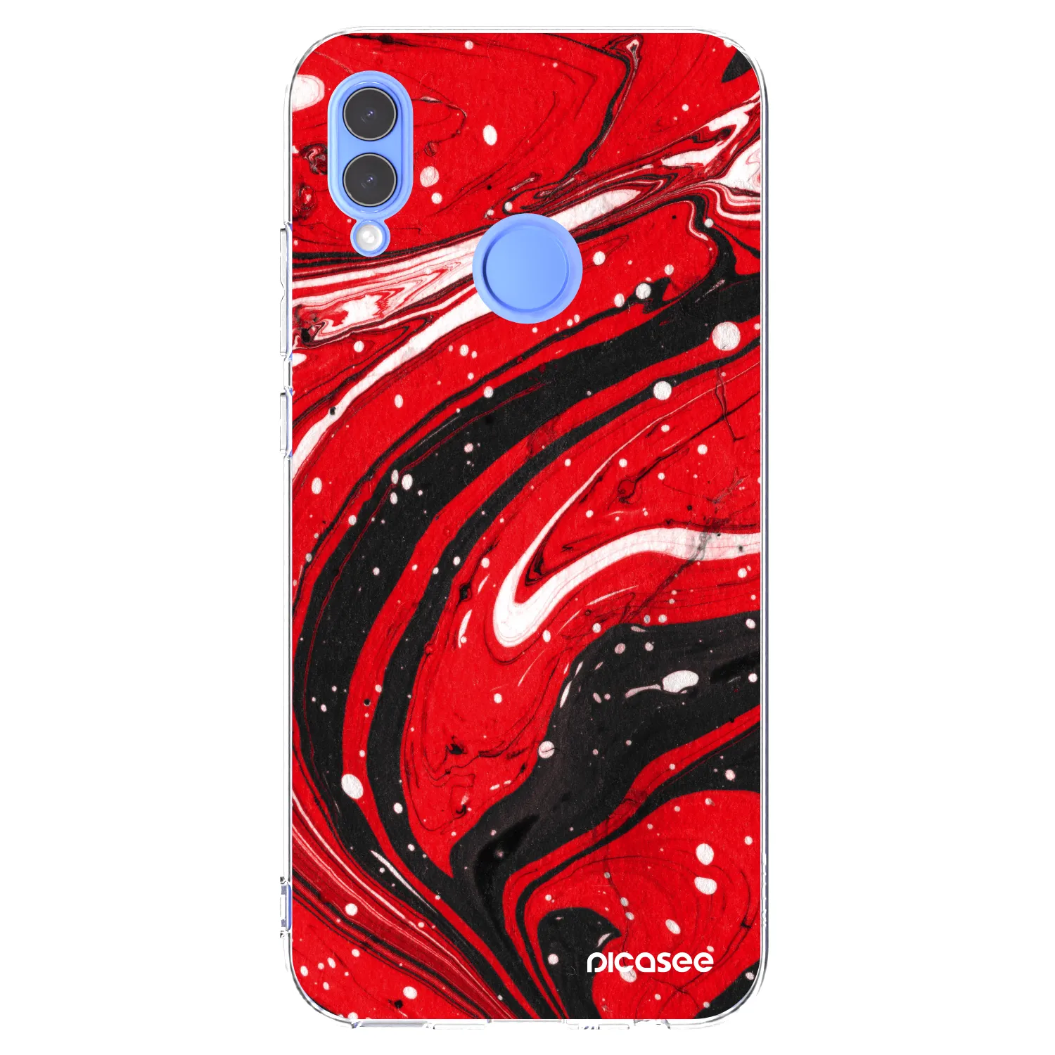 Picasee silikonový průhledný obal pro Huawei P Smart 2019 - Red black
