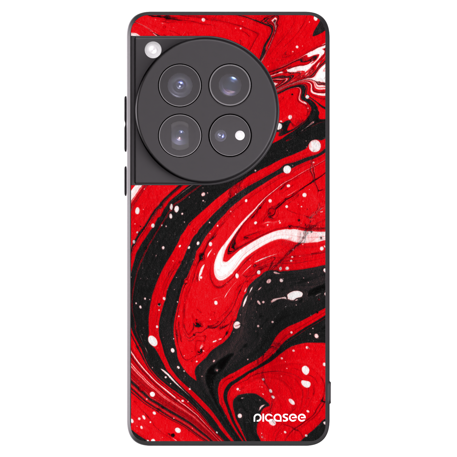 Picasee silikonový černý obal pro OnePlus 12 5G - Red black