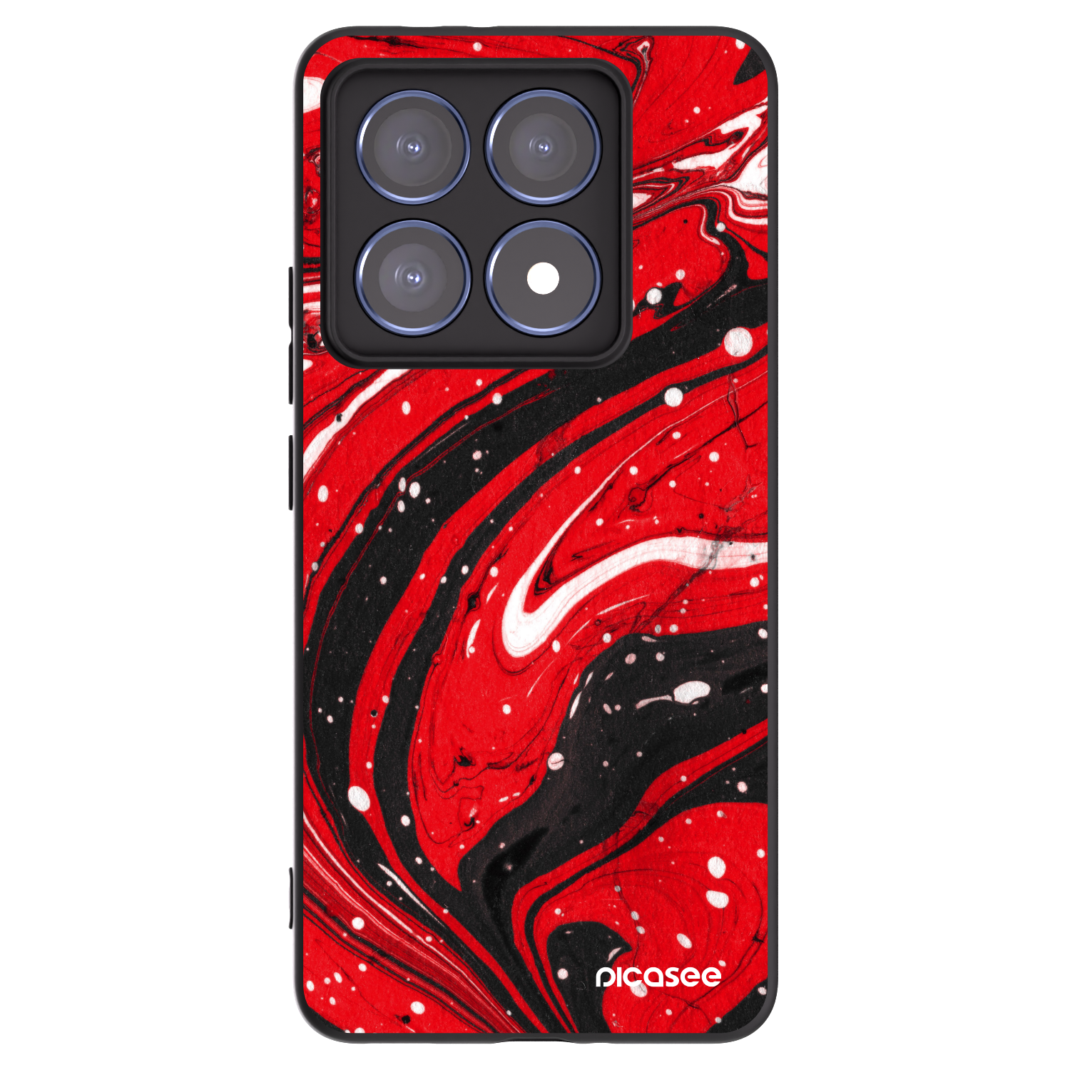 Picasee silikonový černý obal pro Xiaomi 14T Pro - Red black