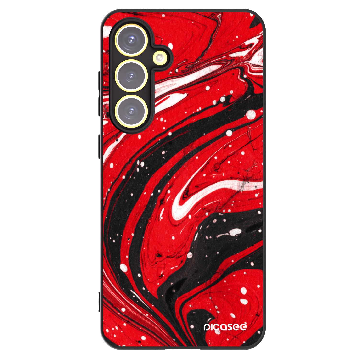 Picasee silikonový černý obal pro Samsung Galaxy S24 FE S721B - Red black