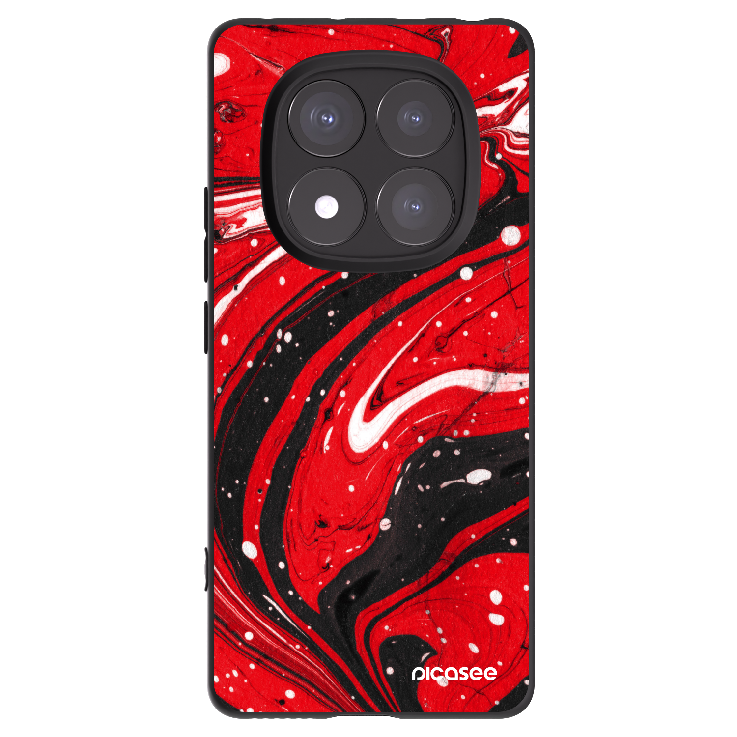 Picasee silikonový černý obal pro Xiaomi Redmi Note 14 Pro 5G - Red black