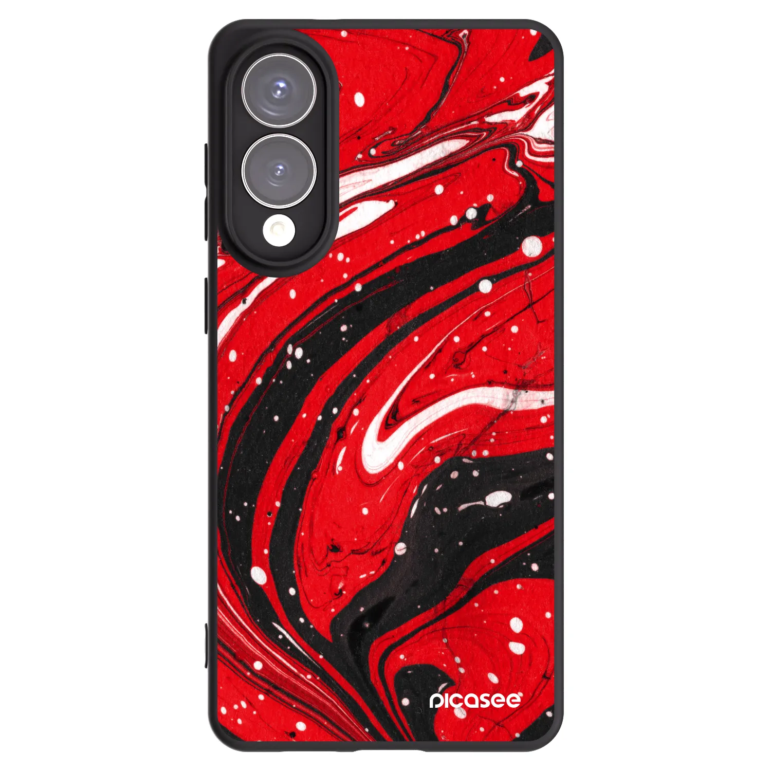 Picasee silikonový černý obal pro Samsung Galaxy S25 Edge 5G - Red black