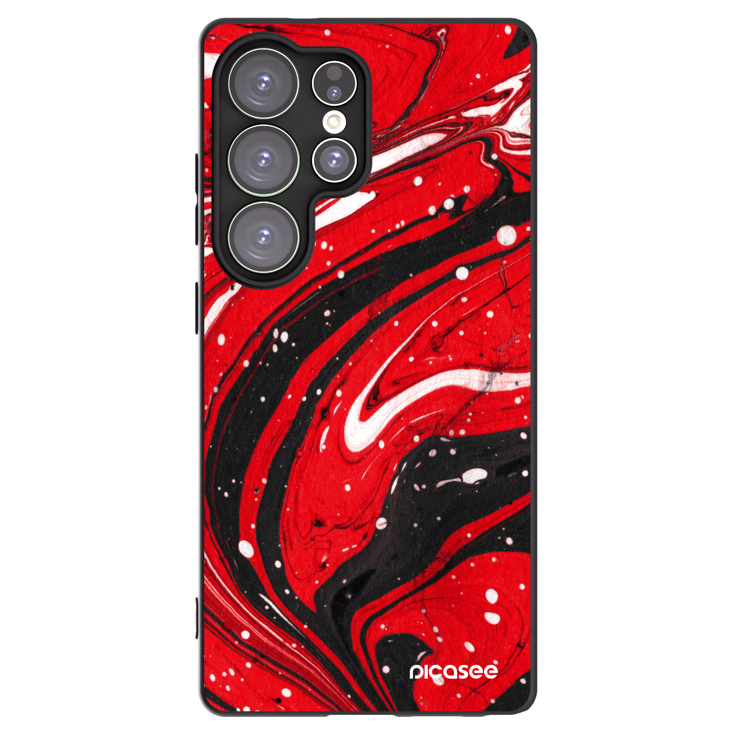 Picasee silikonový černý obal pro Samsung Galaxy S25 Ultra 5G - Red black