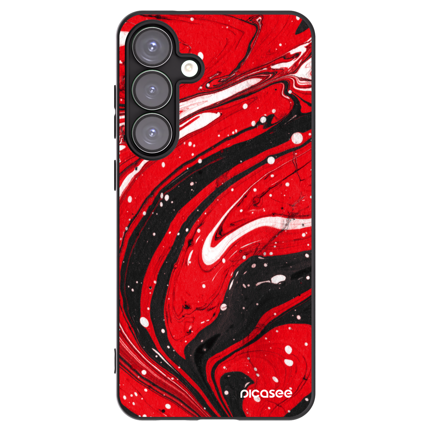Picasee silikonový černý obal pro Samsung Galaxy S25+ 5G - Red black