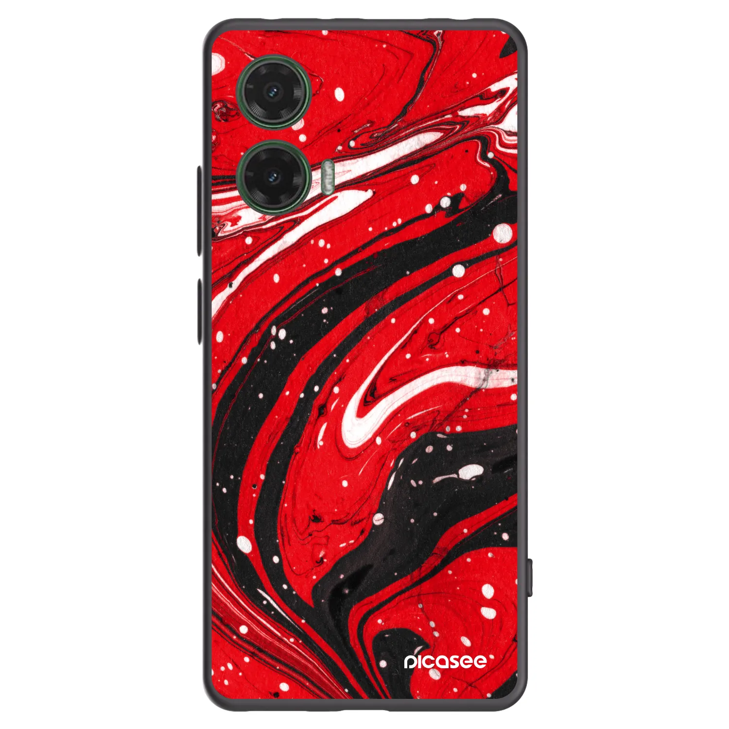Picasee silikonový černý obal pro Motorola Moto G35 5G - Red black