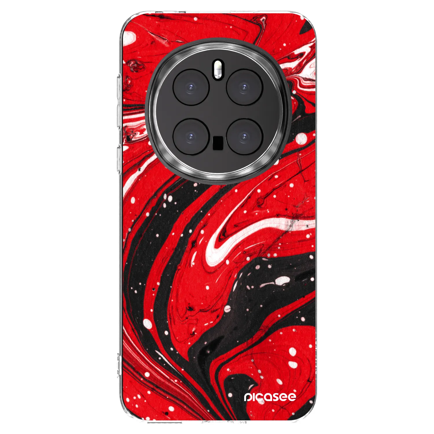Picasee silikonový průhledný obal pro Honor Magic7 Pro 5G - Red black