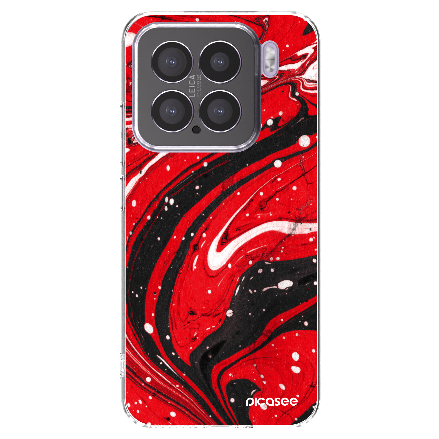 Picasee silikonový průhledný obal pro Xiaomi 15 - Red black