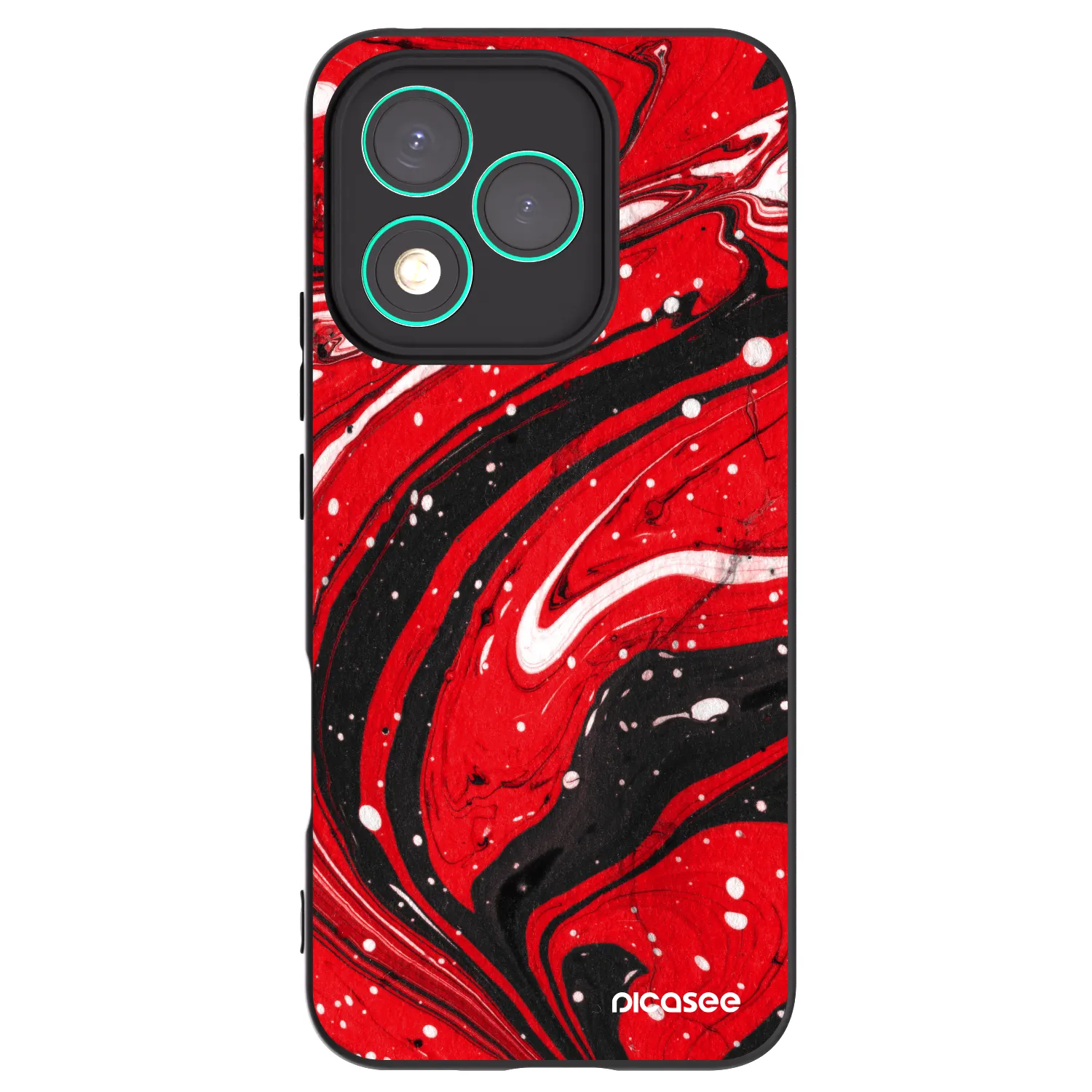 Picasee silikonový černý obal pro Honor 400 Lite 5G - Red black
