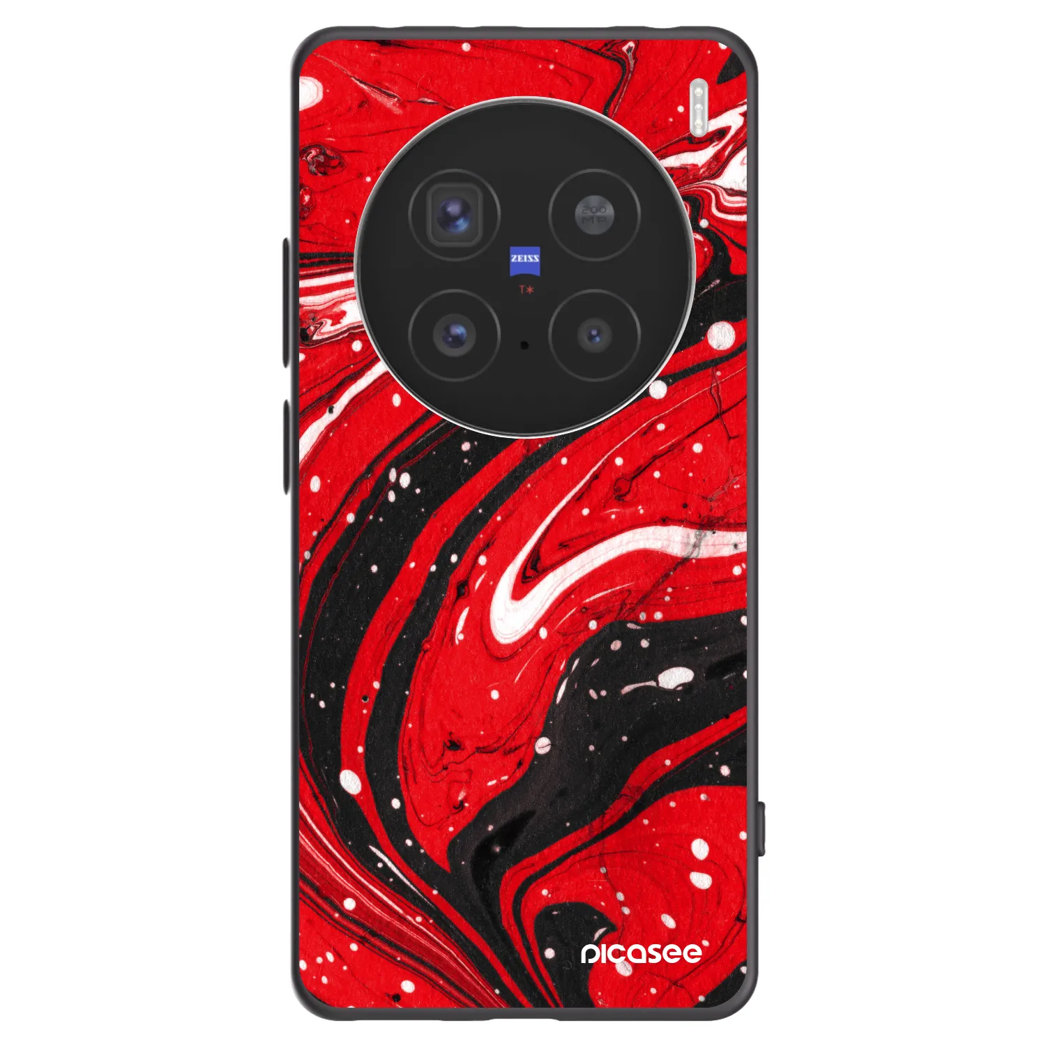 Picasee silikonový černý obal pro Vivo X200 Pro - Red black