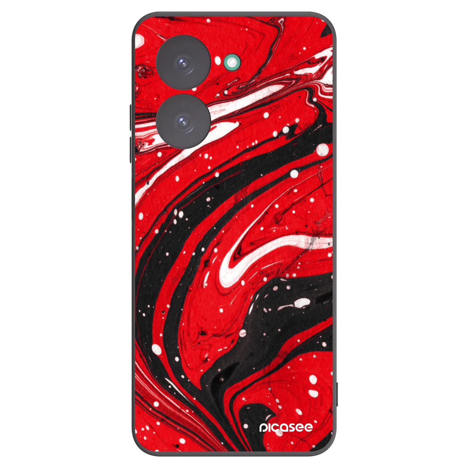 Picasee silikonový černý obal pro Xiaomi Redmi A5 - Red black