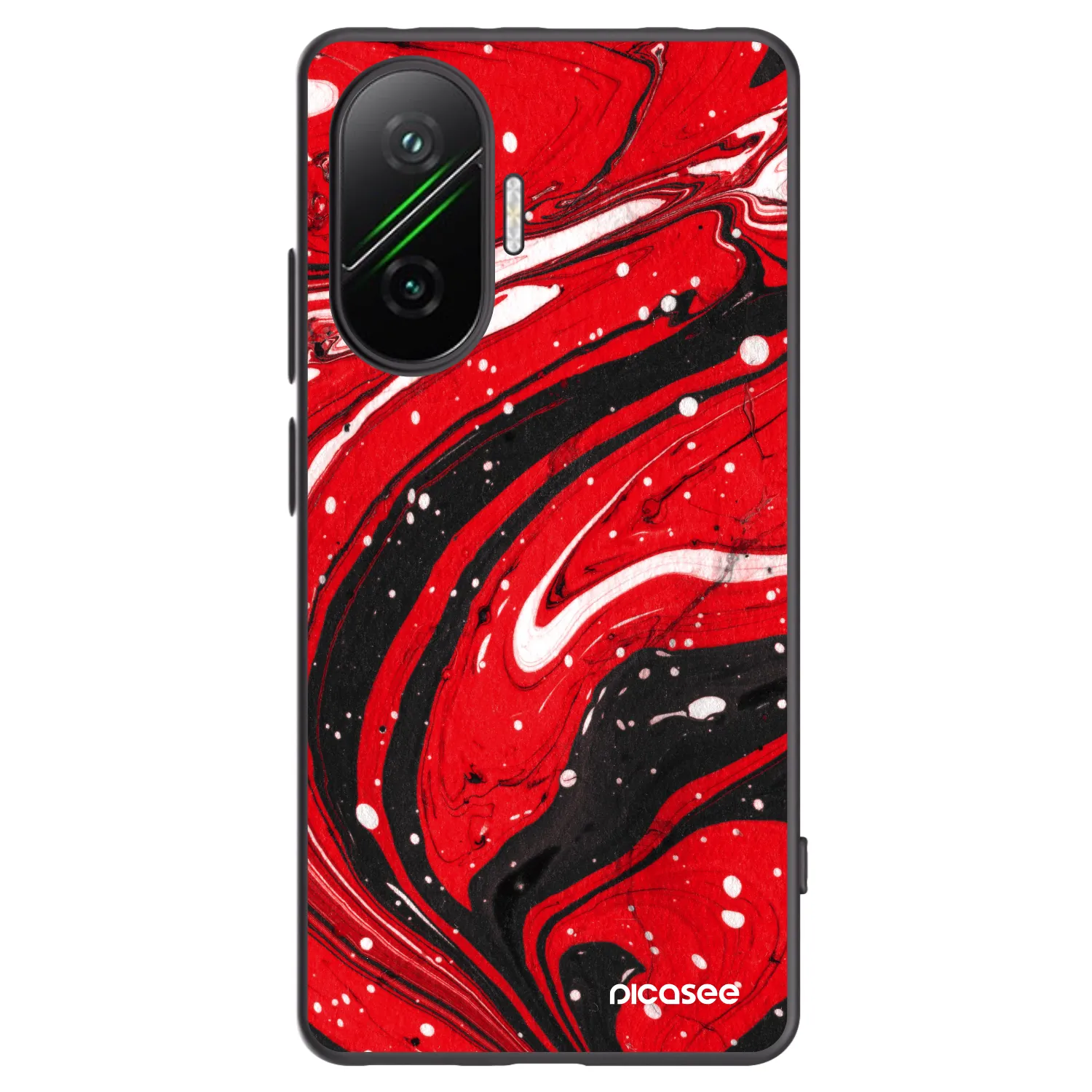 Picasee silikonový černý obal pro Xiaomi Poco F7 Pro 5G - Red black