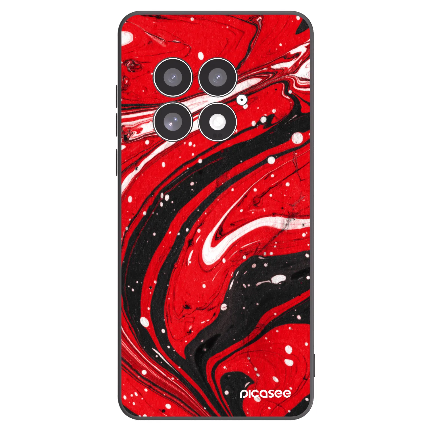 Picasee silikonový černý obal pro OnePlus 13 5G - Red black