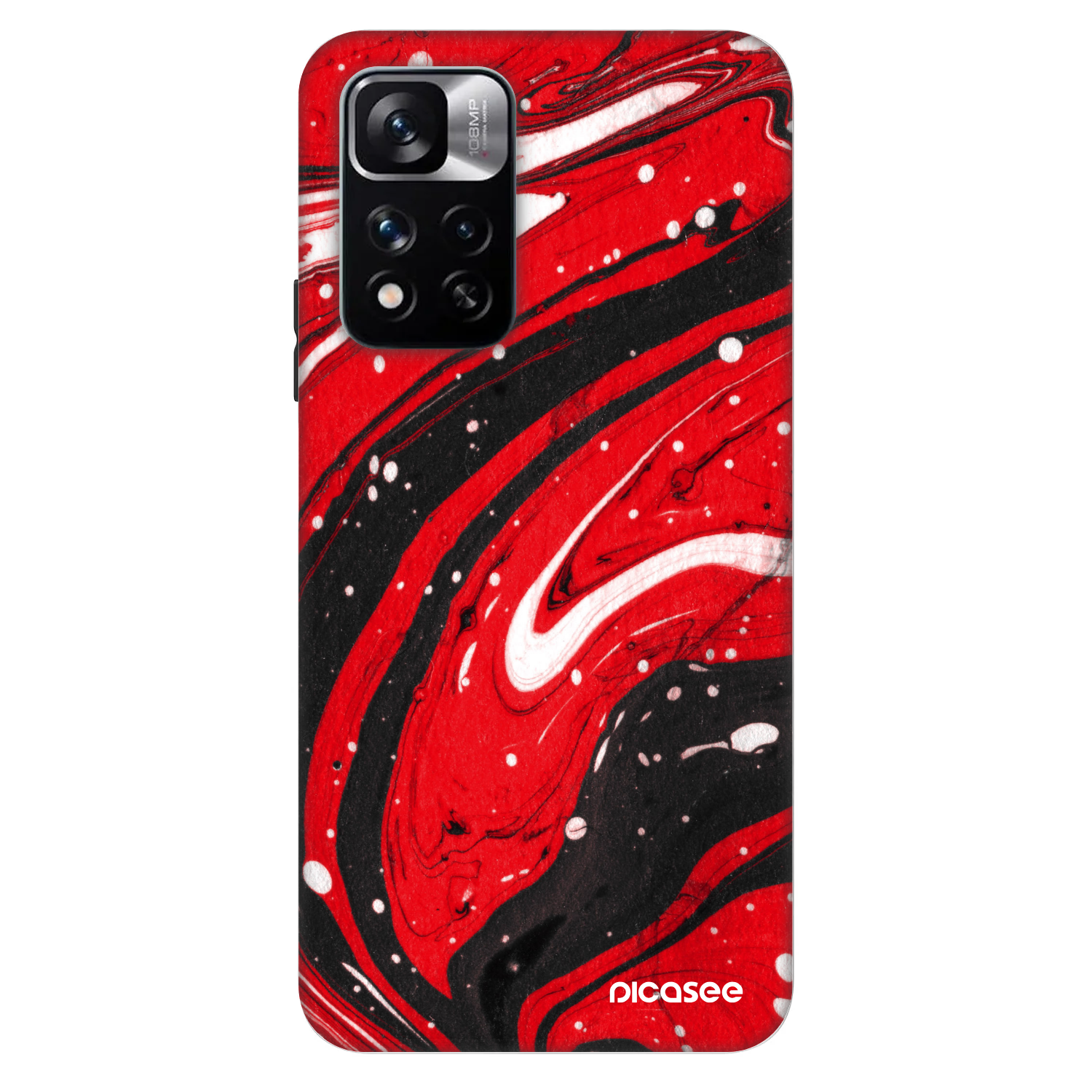 Picasee Fashion Case pro Xiaomi Redmi Note 11 Pro - Red black