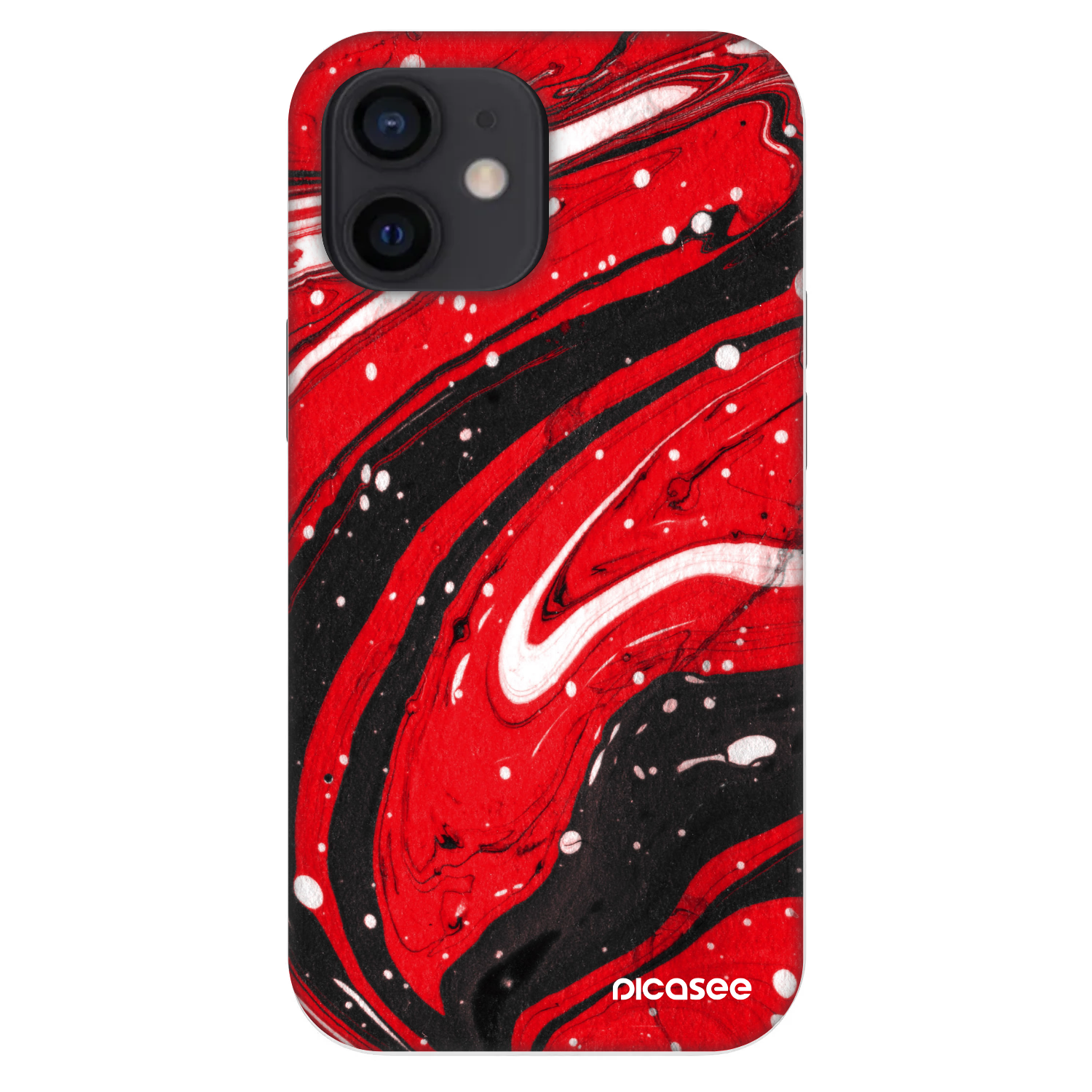 Picasee Fashion Case pro Apple iPhone 12 mini - Red black