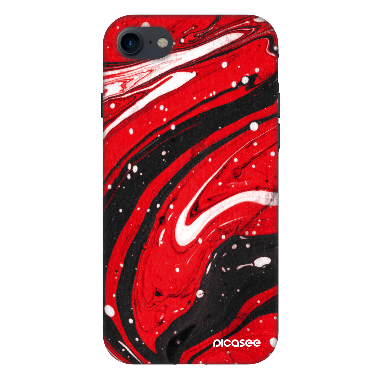 Picasee Fashion Case pro Apple iPhone SE 2022 - Red black