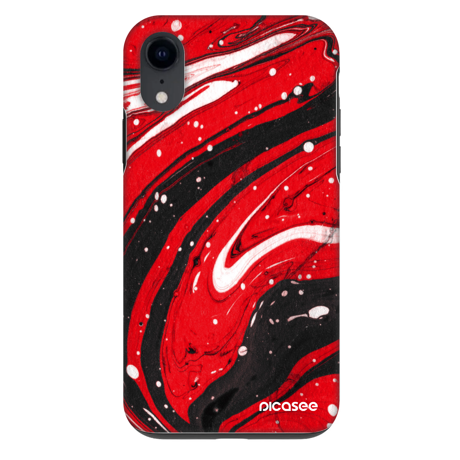 Picasee Fashion Case pro Apple iPhone XR - Red black