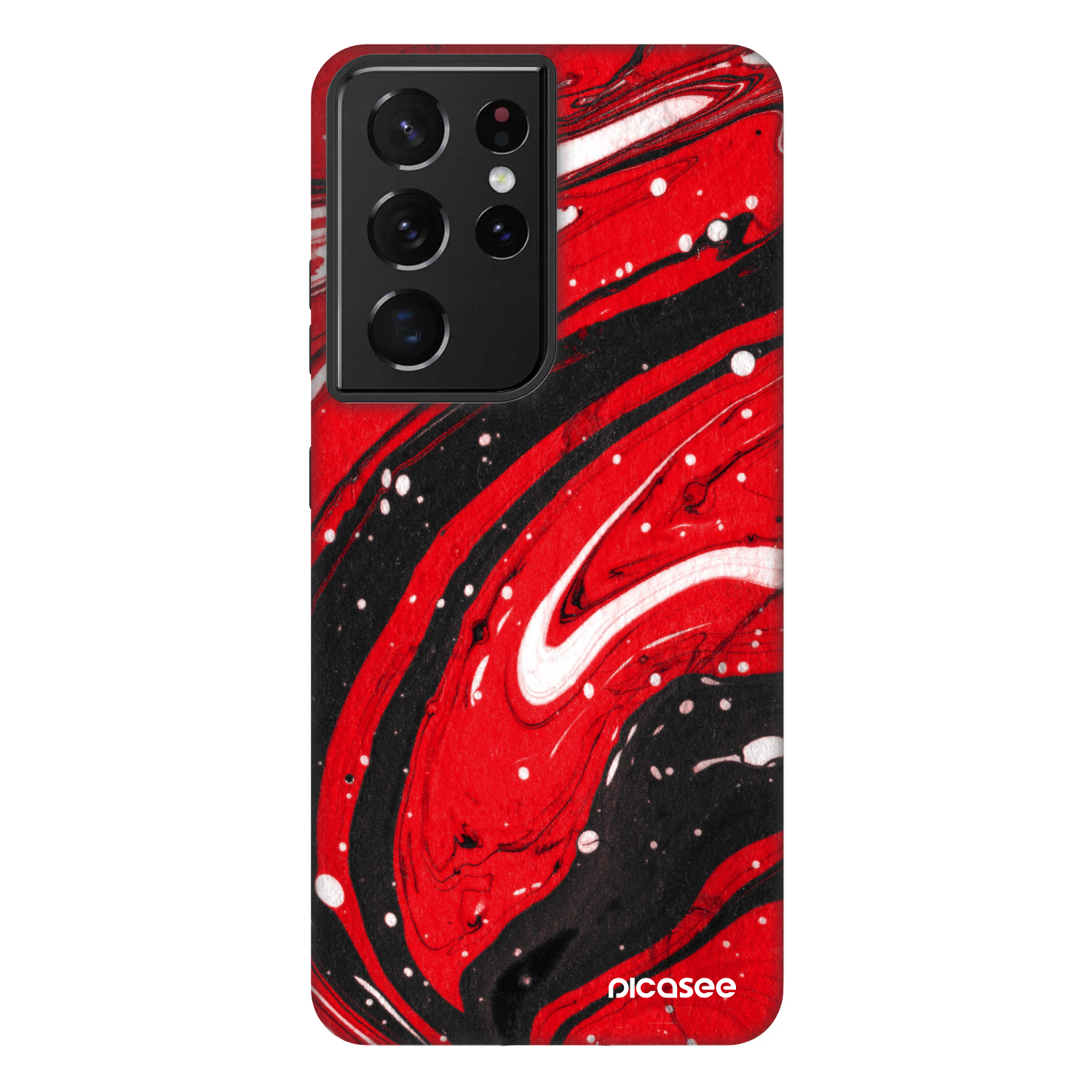 Picasee Fashion Case pro Samsung Galaxy S21 Ultra 5G G998B - Red black
