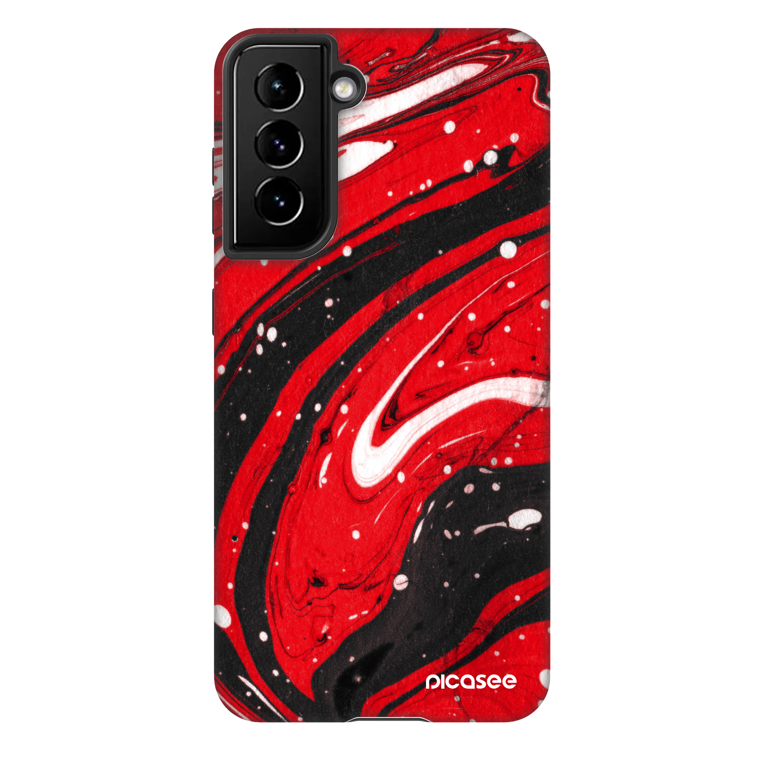 Picasee Fashion Case pro Samsung Galaxy S21 5G G991B - Red black
